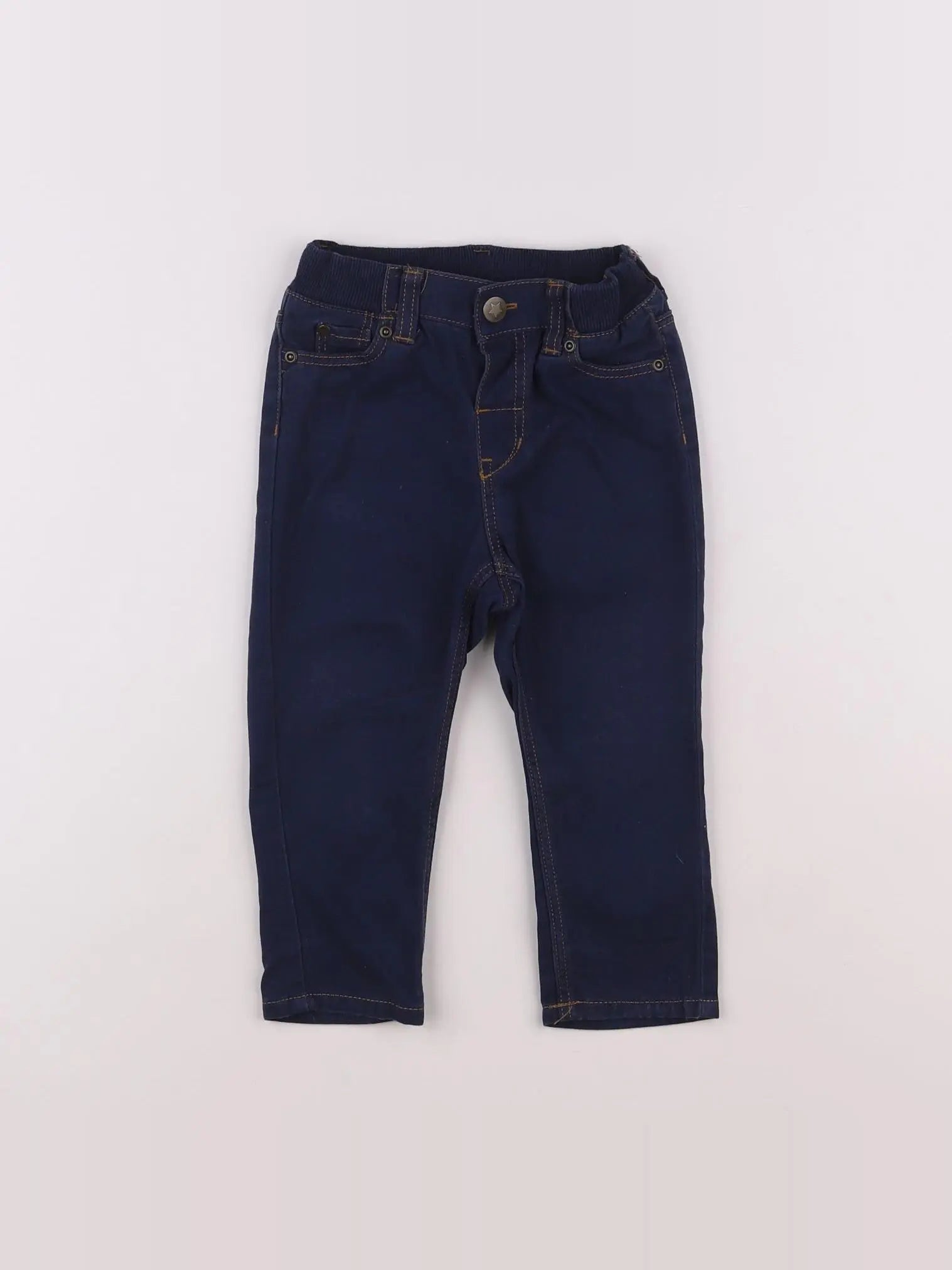 H&M - pantalon bleu - 9/12 mois