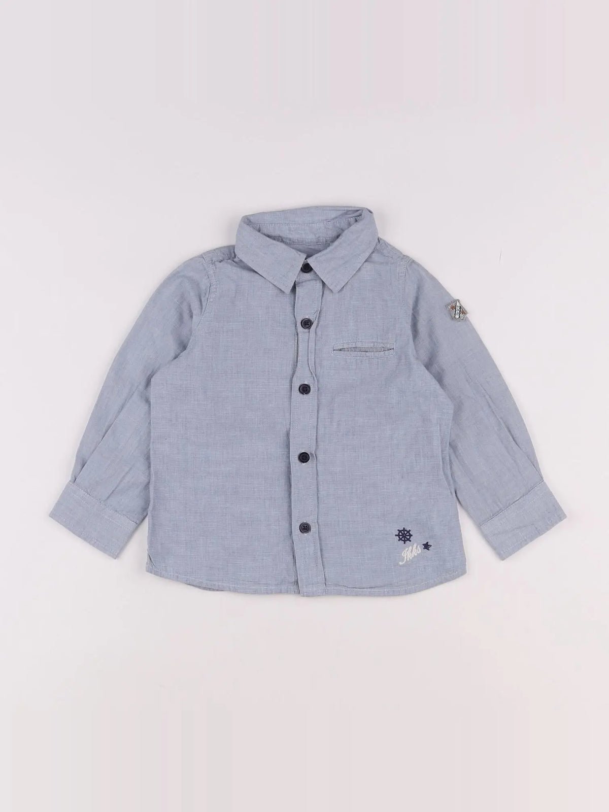 IKKS - chemise bleu - 12 mois