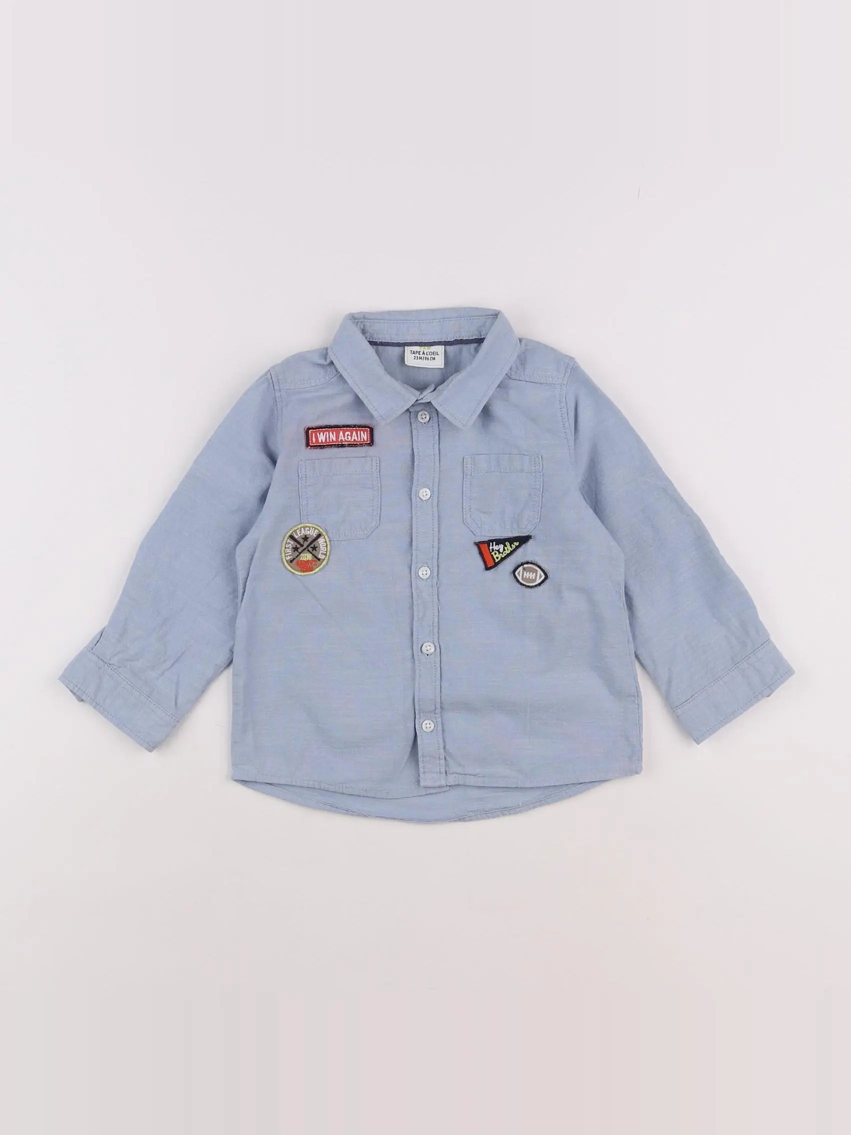 Tape à l'oeil - chemise bleu - 2 ans