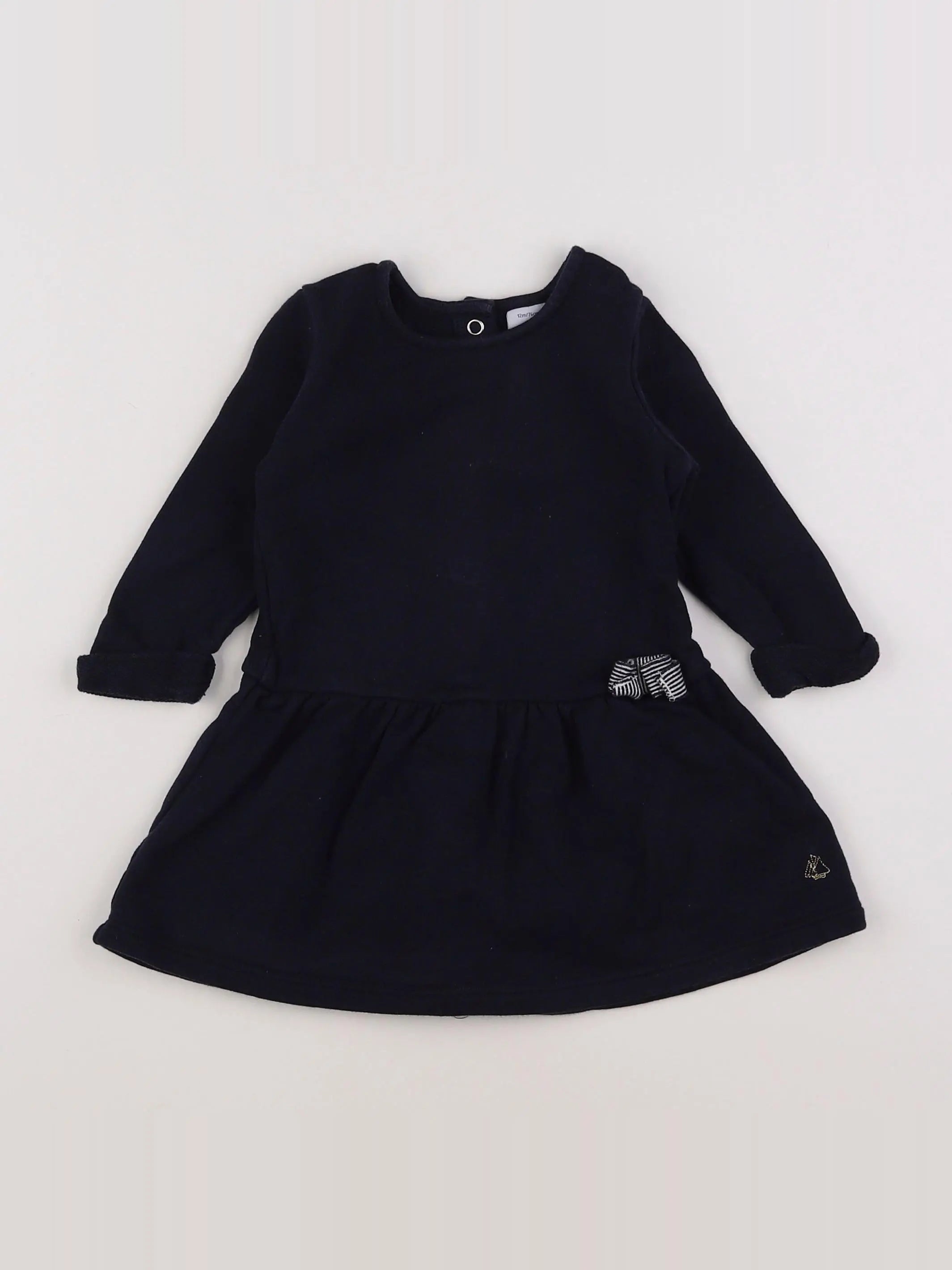 Petit Bateau - robe bleu - 12 mois