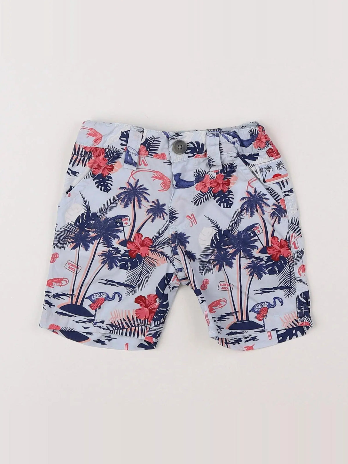 IKKS - short bleu - 6 mois