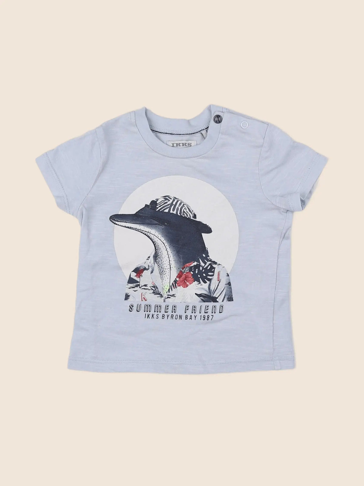 IKKS - tee-shirt bleu - 6 mois