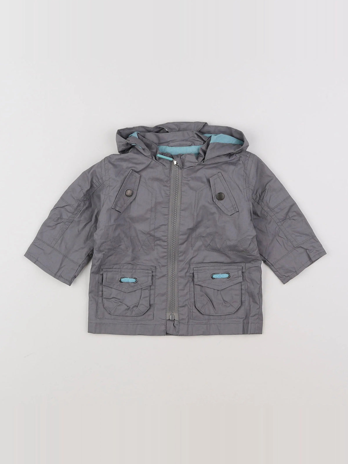 Vertbaudet - imperméable gris - 6 mois