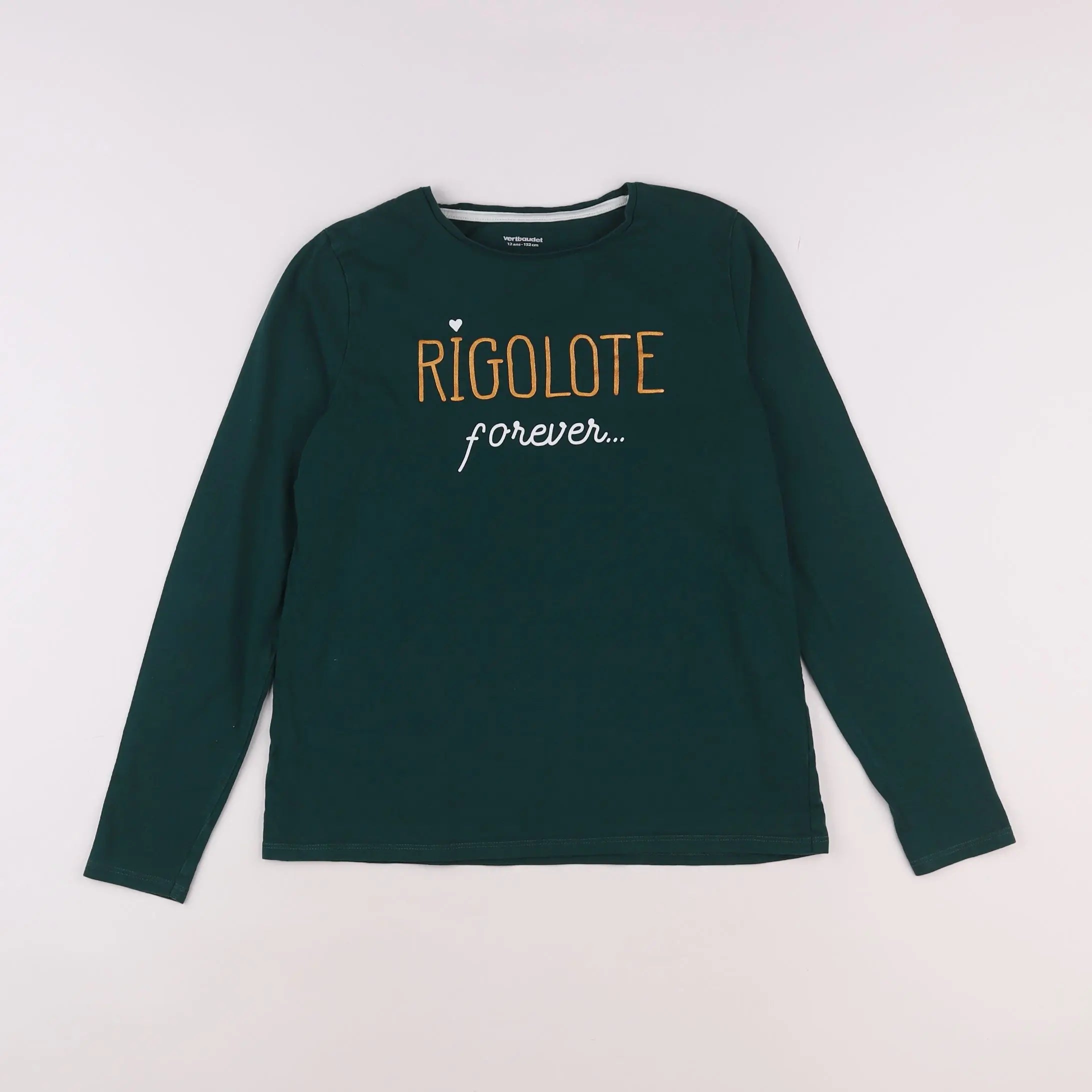 Vertbaudet - tee-shirt vert - 12 ans
