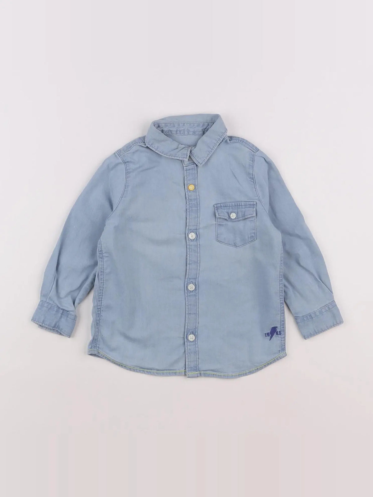 IKKS - chemise imprimé au dos bleu - 18 mois