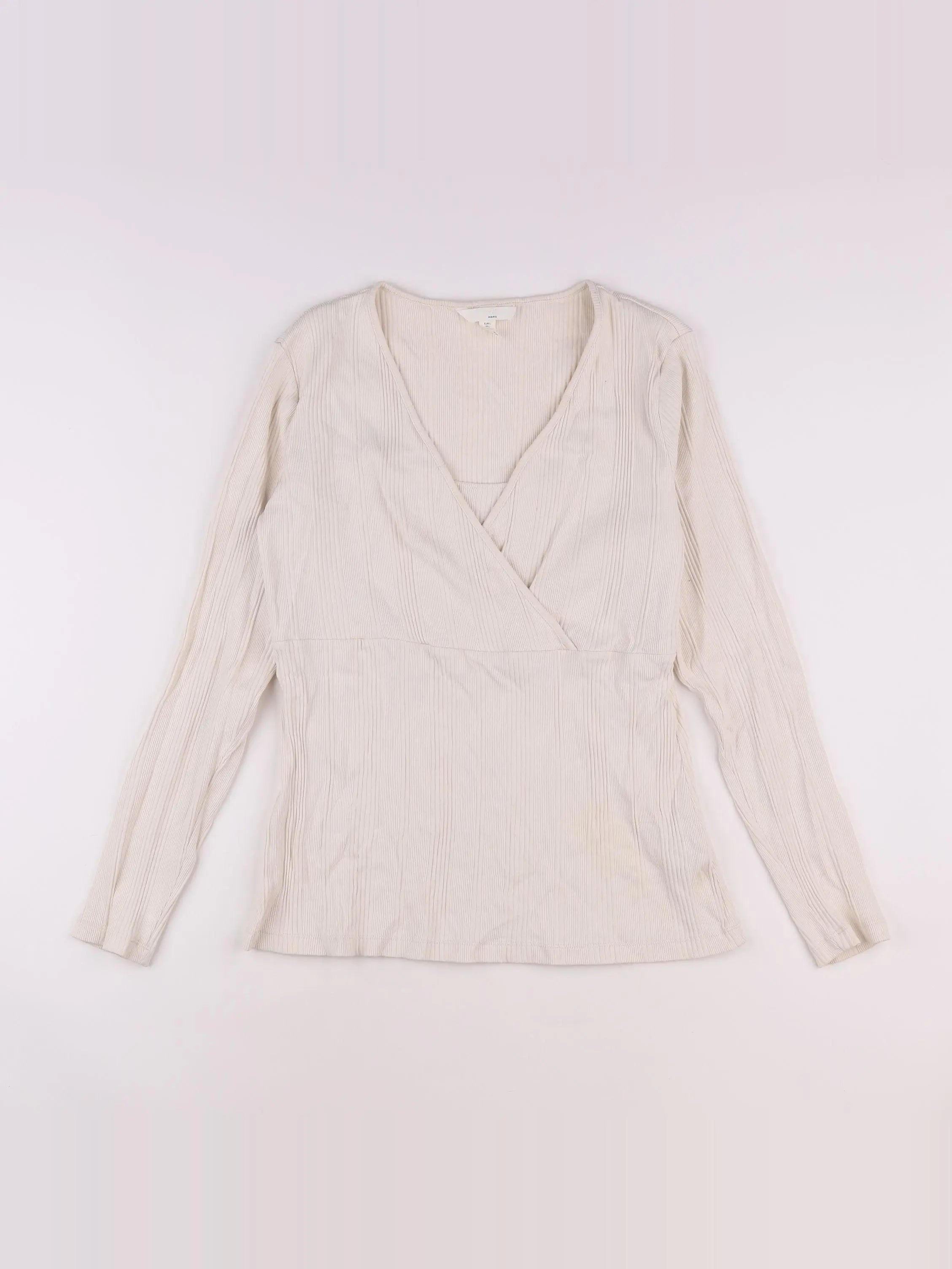 H&M - tee-shirt beige - 44 à 46