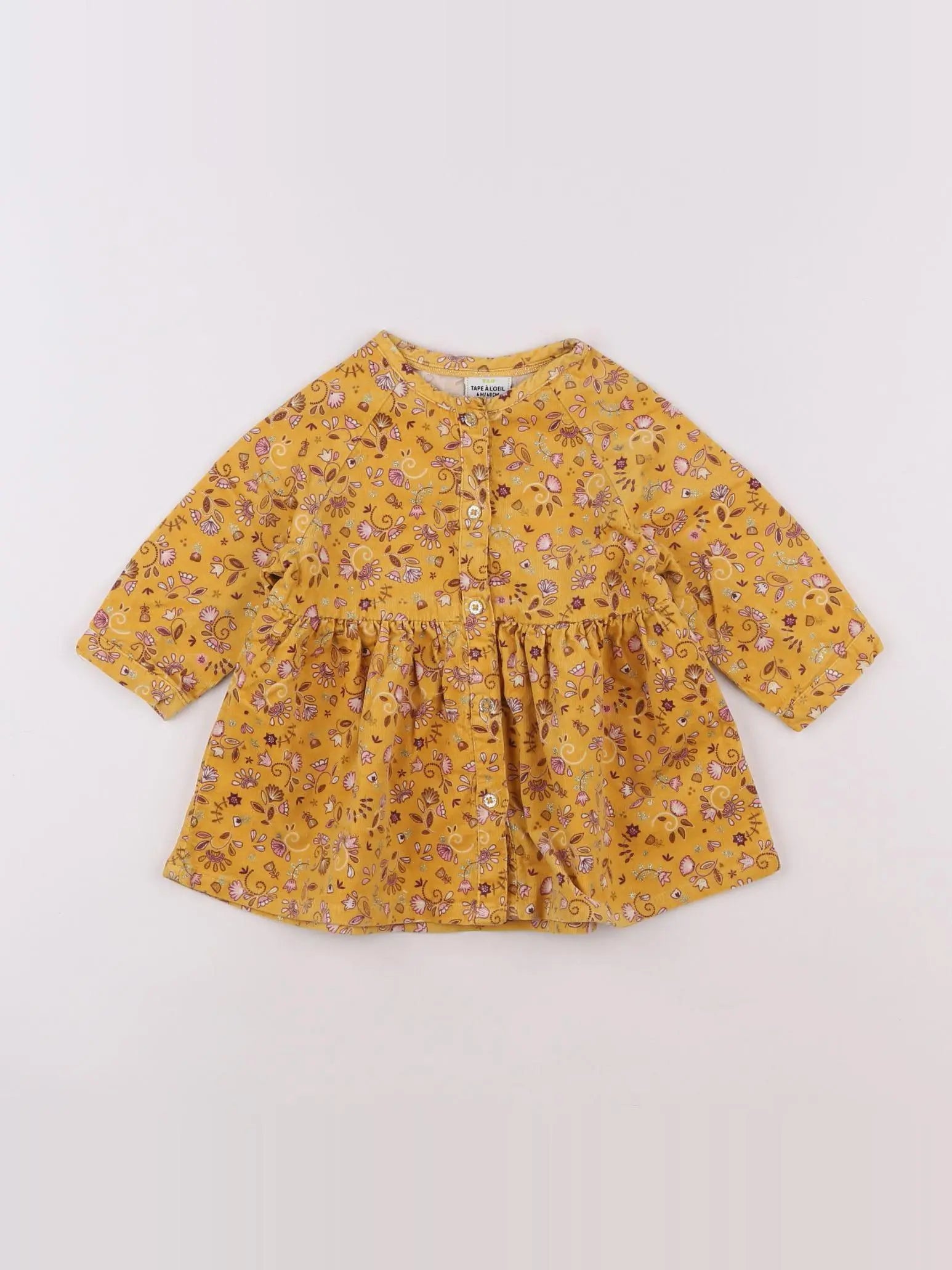 Tape à l'oeil - robe jaune - 6 mois
