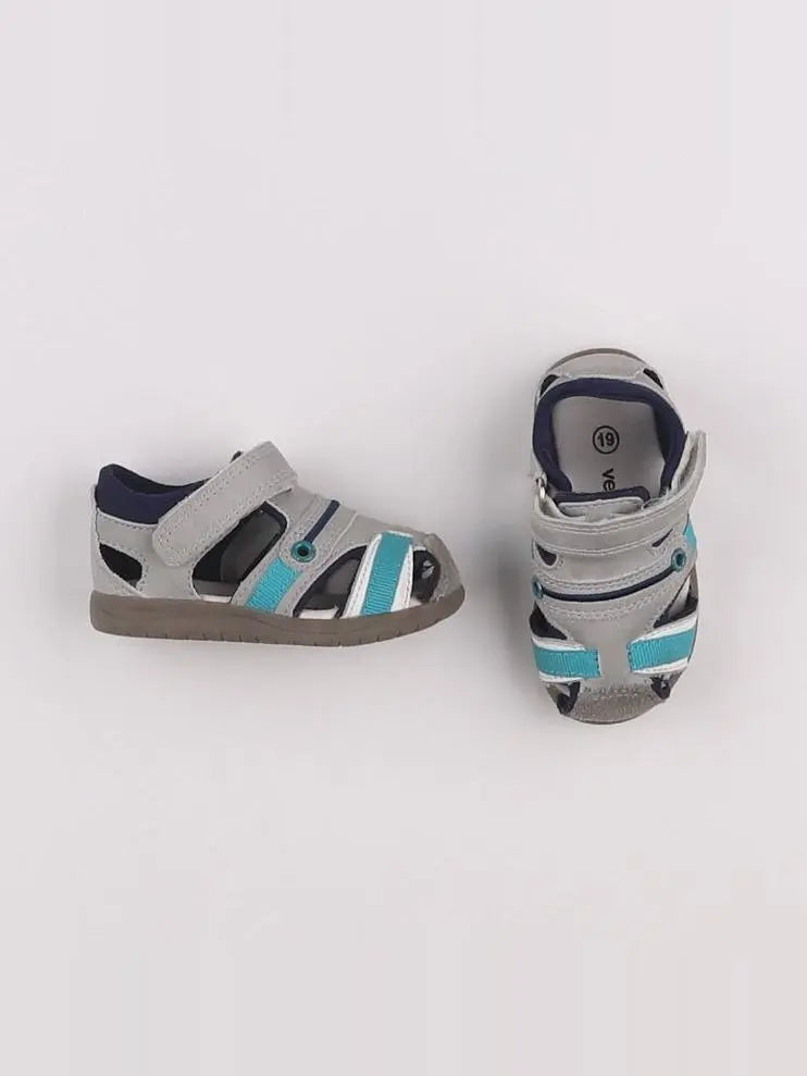 Vertbaudet - sandales gris, bleu - pointure 19
