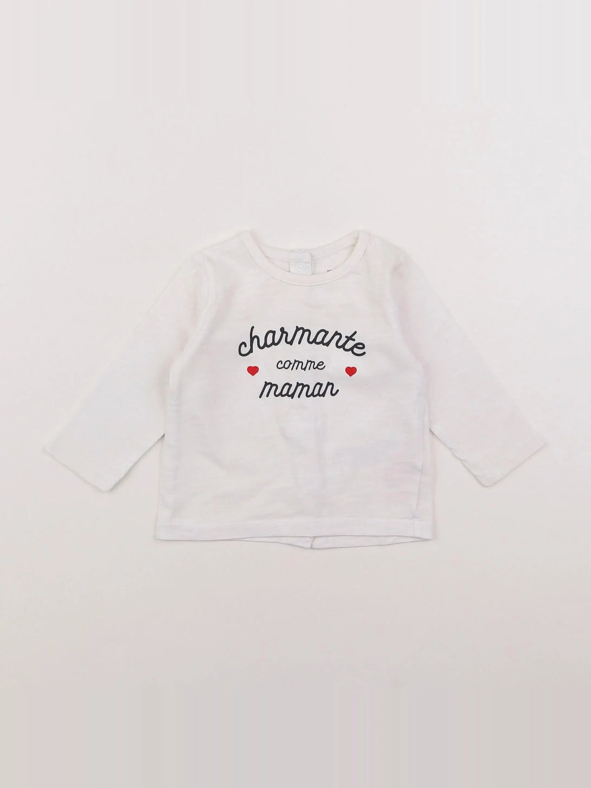 Vertbaudet - tee-shirt blanc - 6 mois