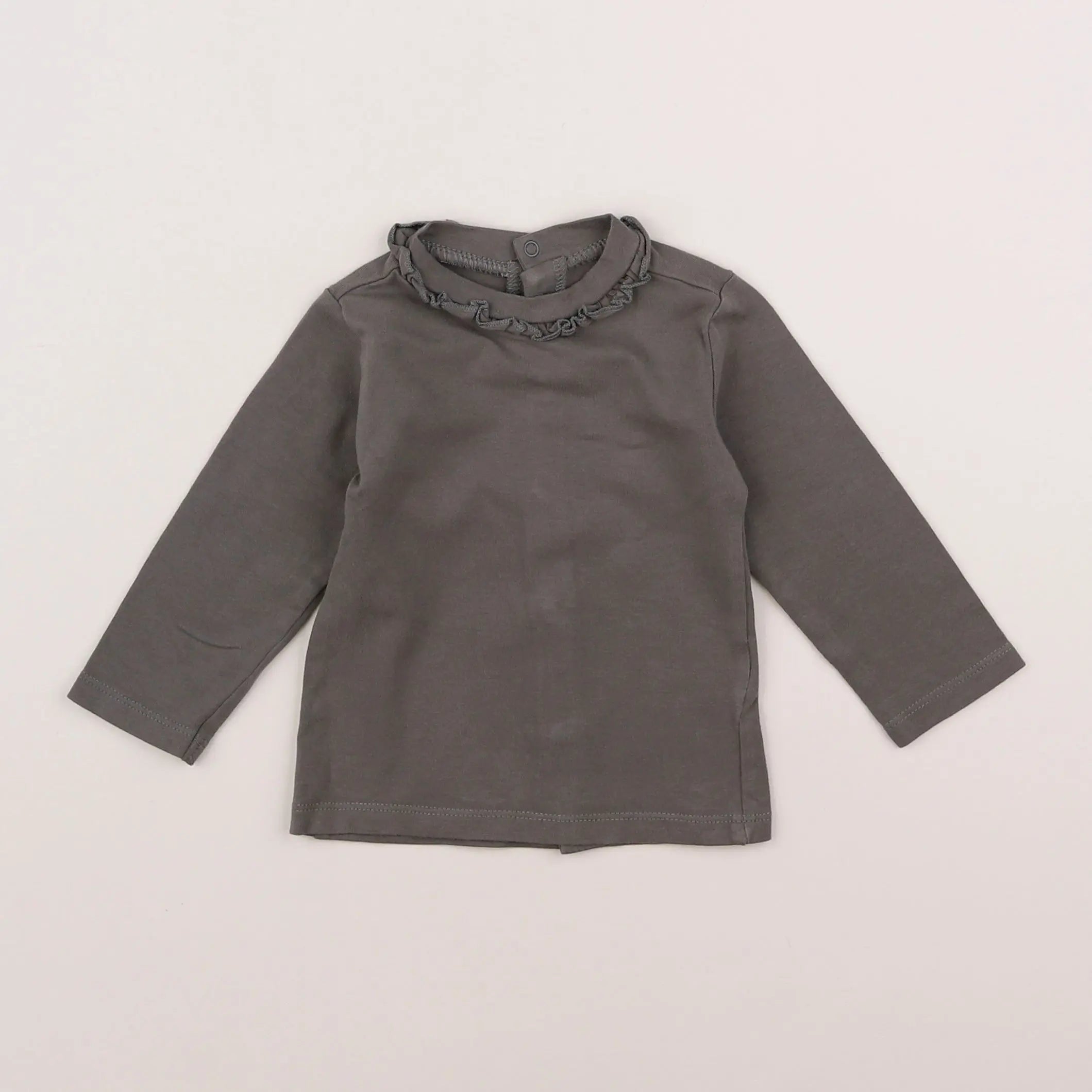 Vertbaudet - tee-shirt taupe - 6 mois