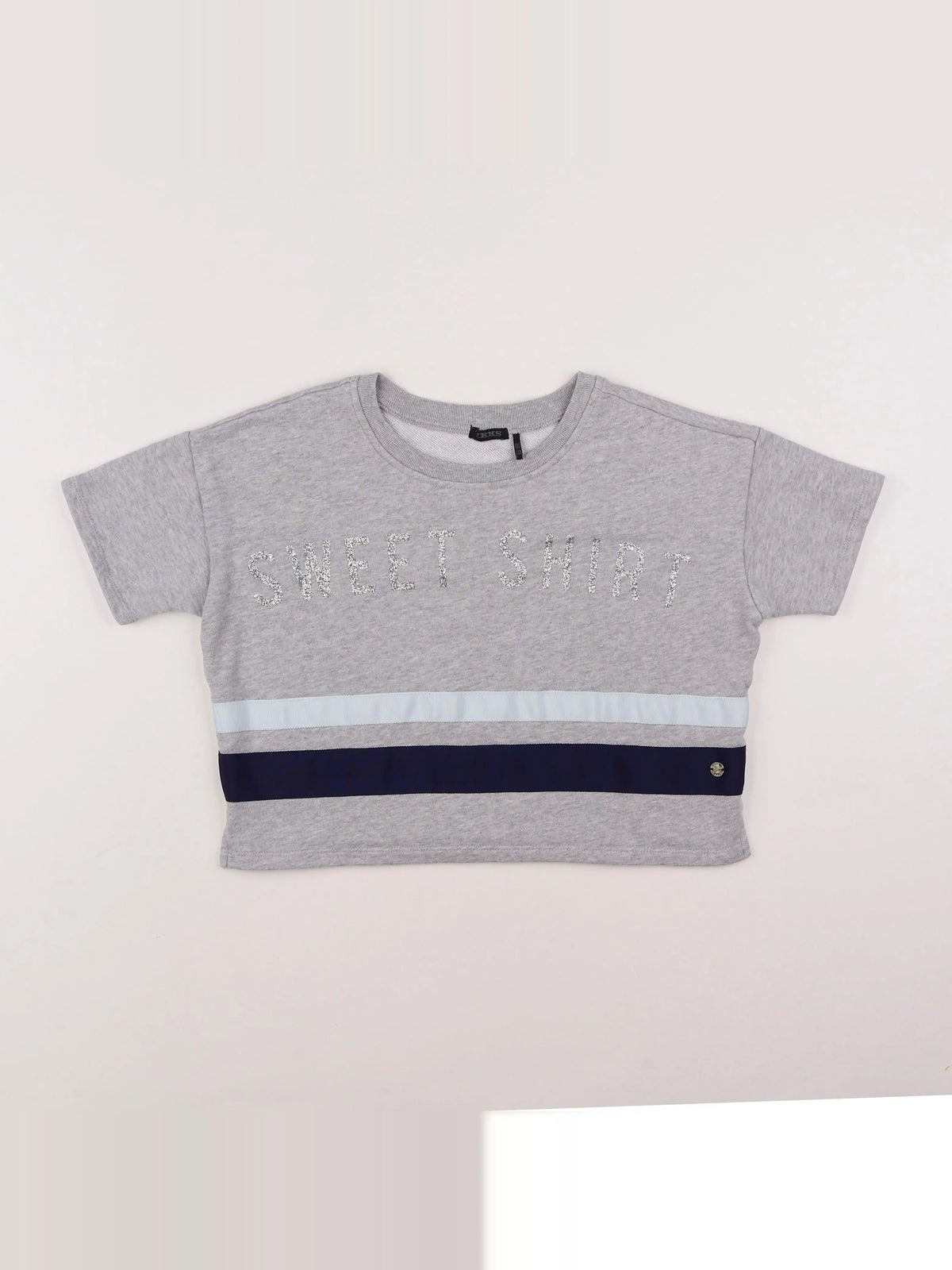 IKKS - sweat court gris - 10 ans
