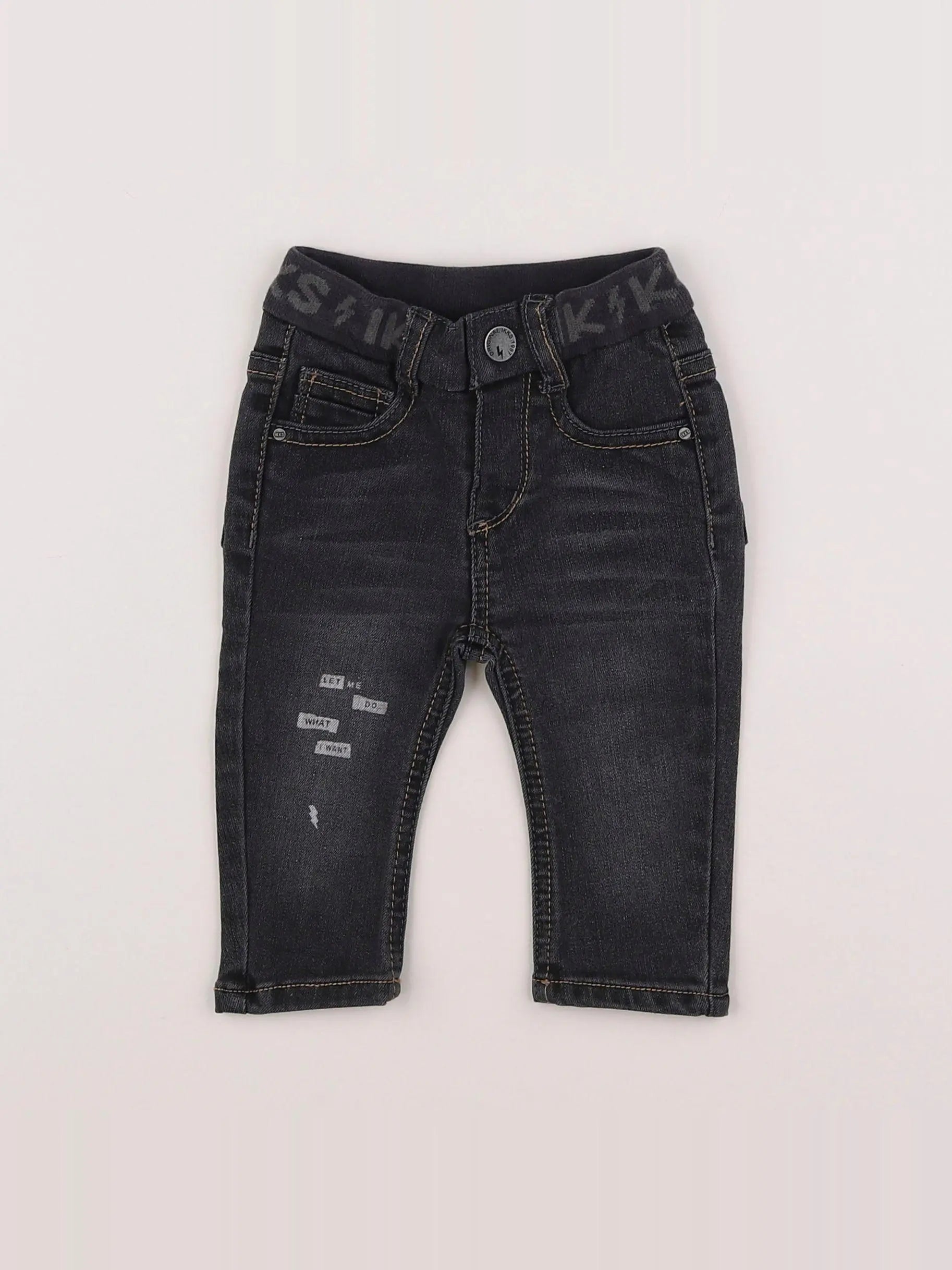 IKKS - jean gris - 6 mois