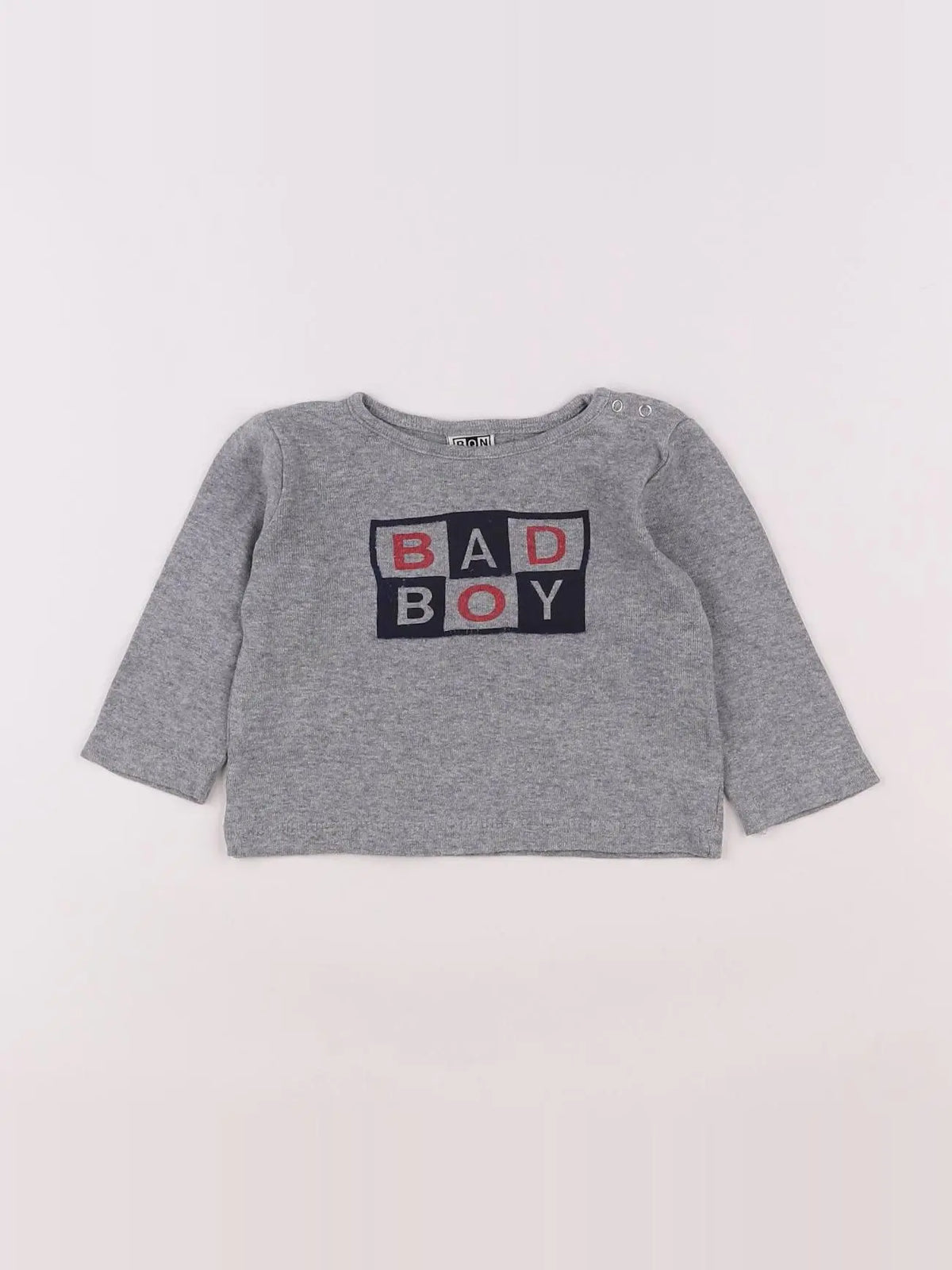 Bonton - tee-shirt gris - 6 mois