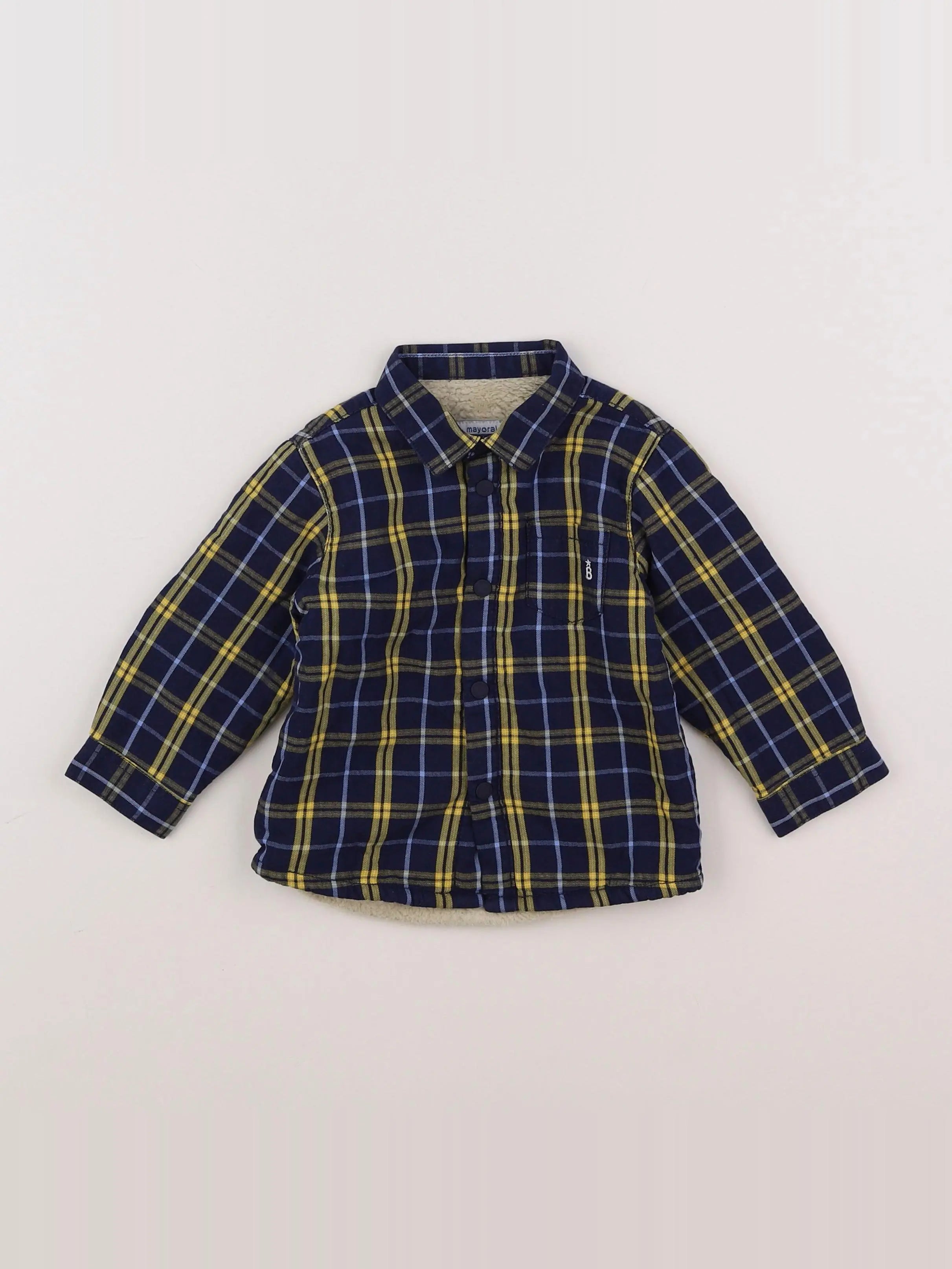 Mayoral - chemise bleu - 9 mois