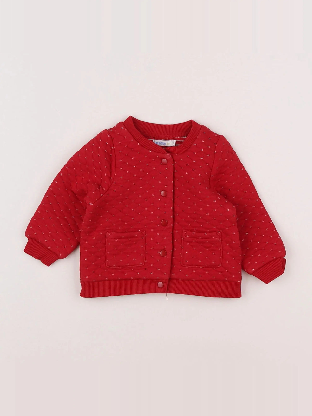 Boutchou - sweat rouge, argent - 6 mois