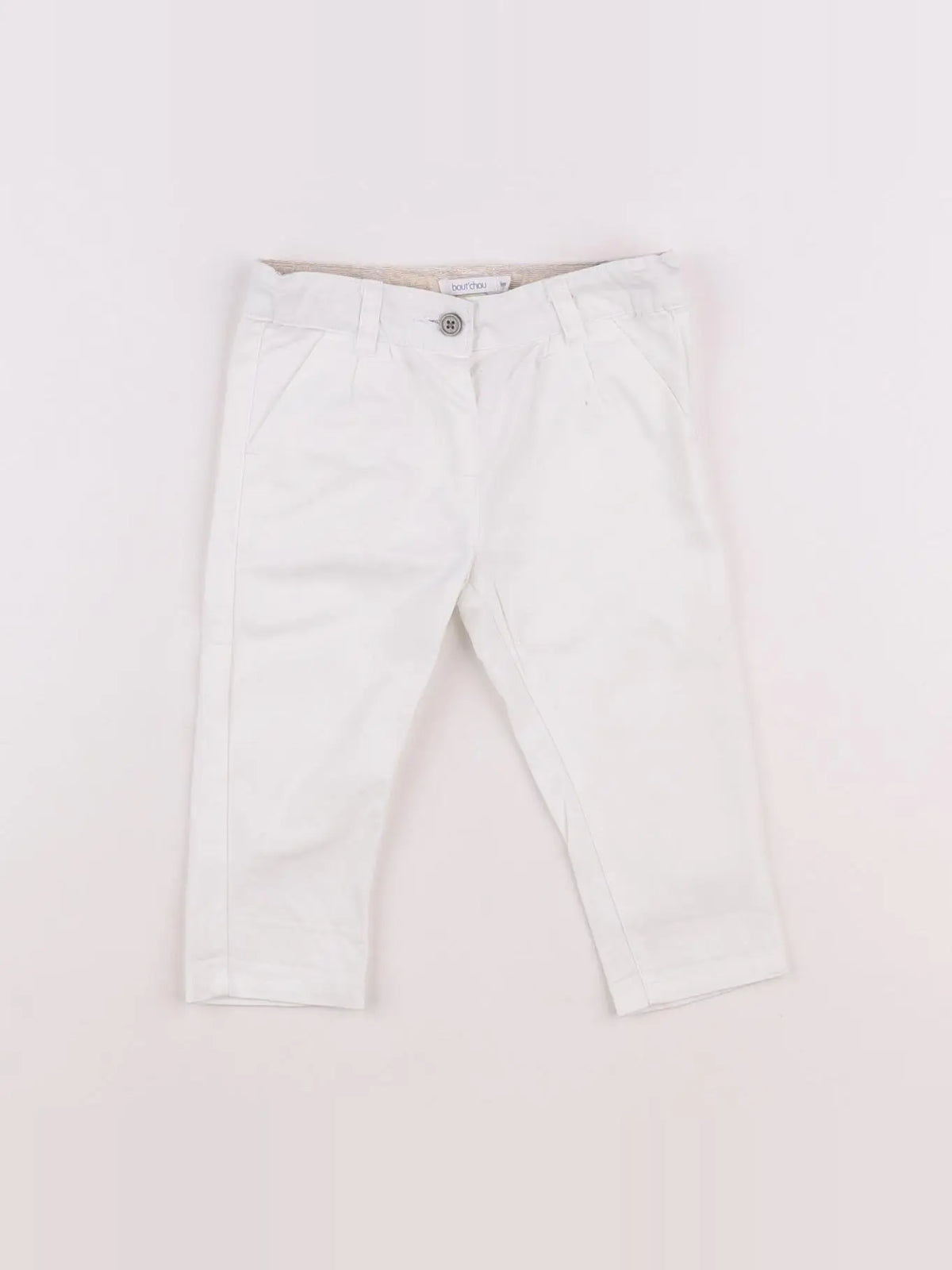 Boutchou - pantalon blanc - 9 mois