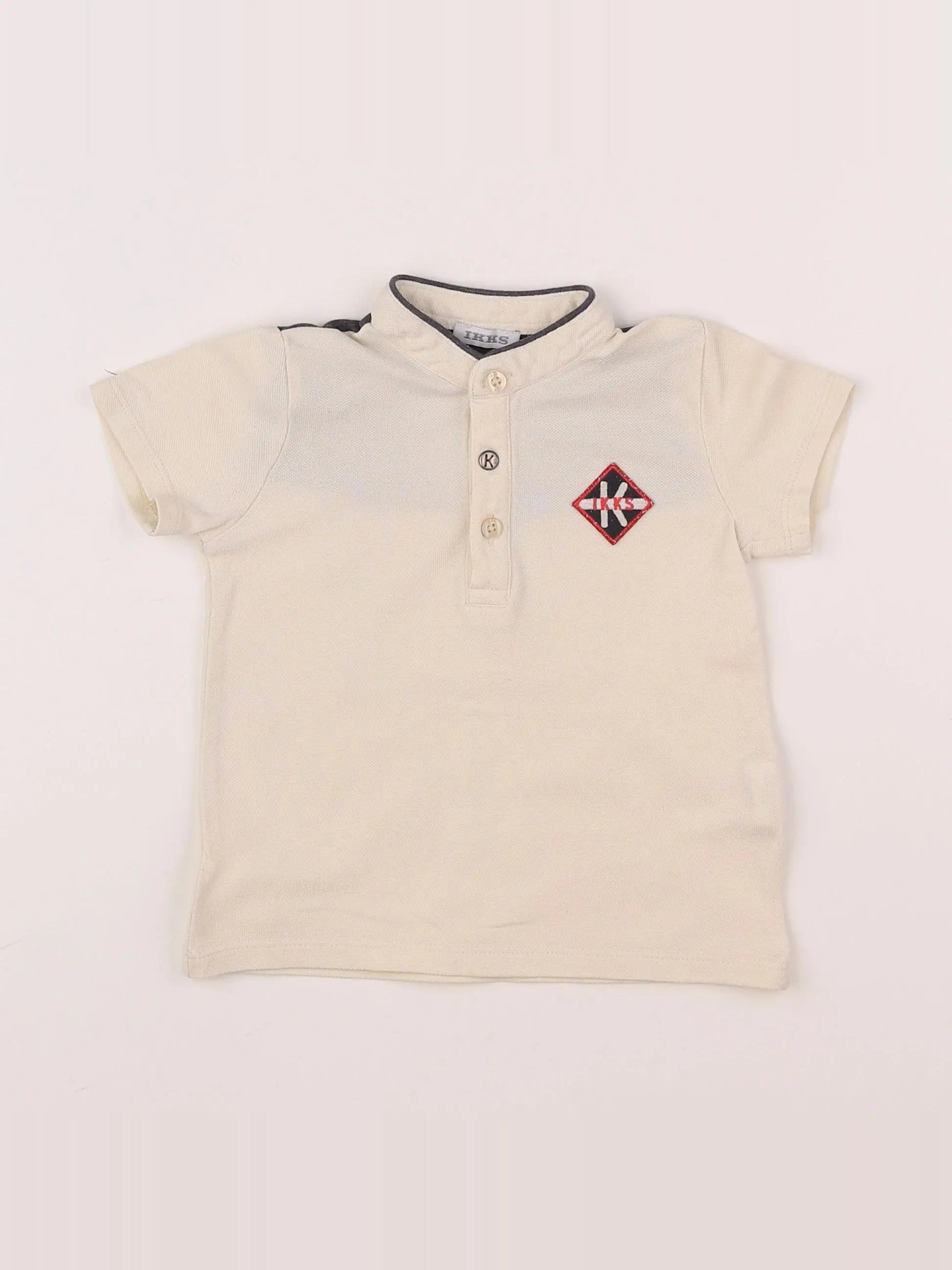 IKKS - polo imprimé au dos beige - 12 mois