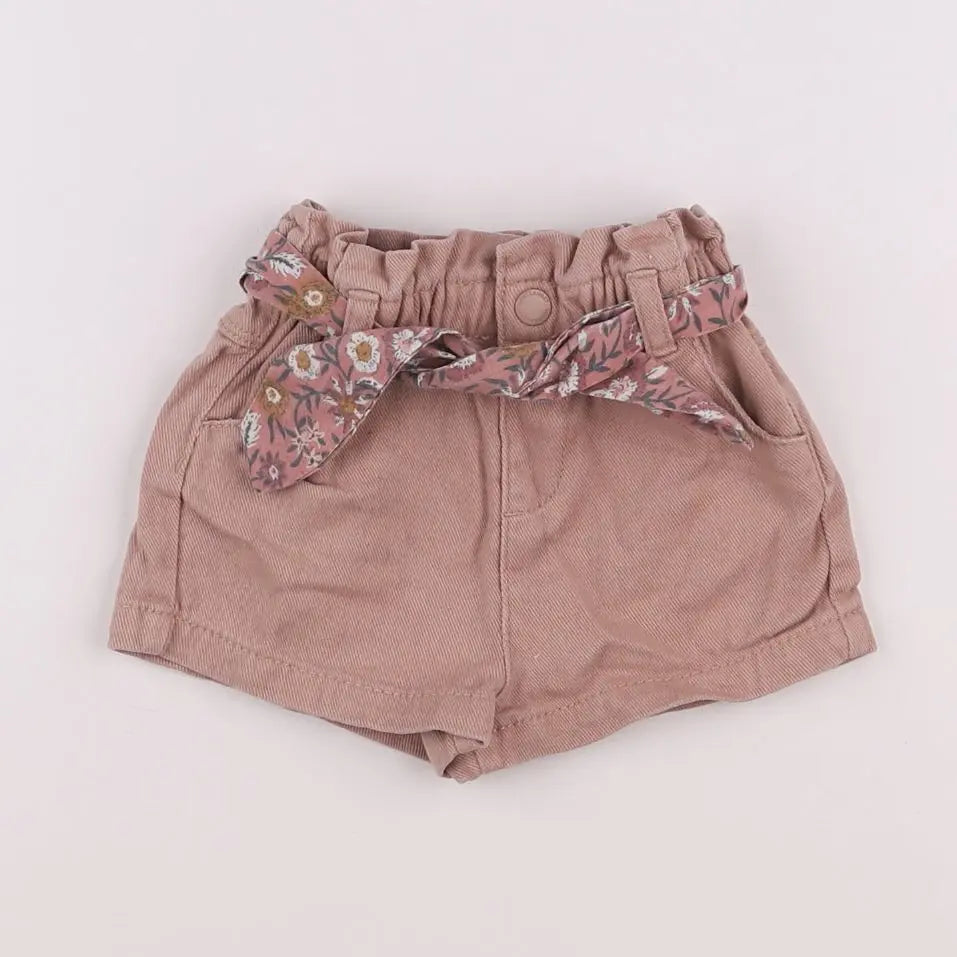Vertbaudet - short rose - 12 mois