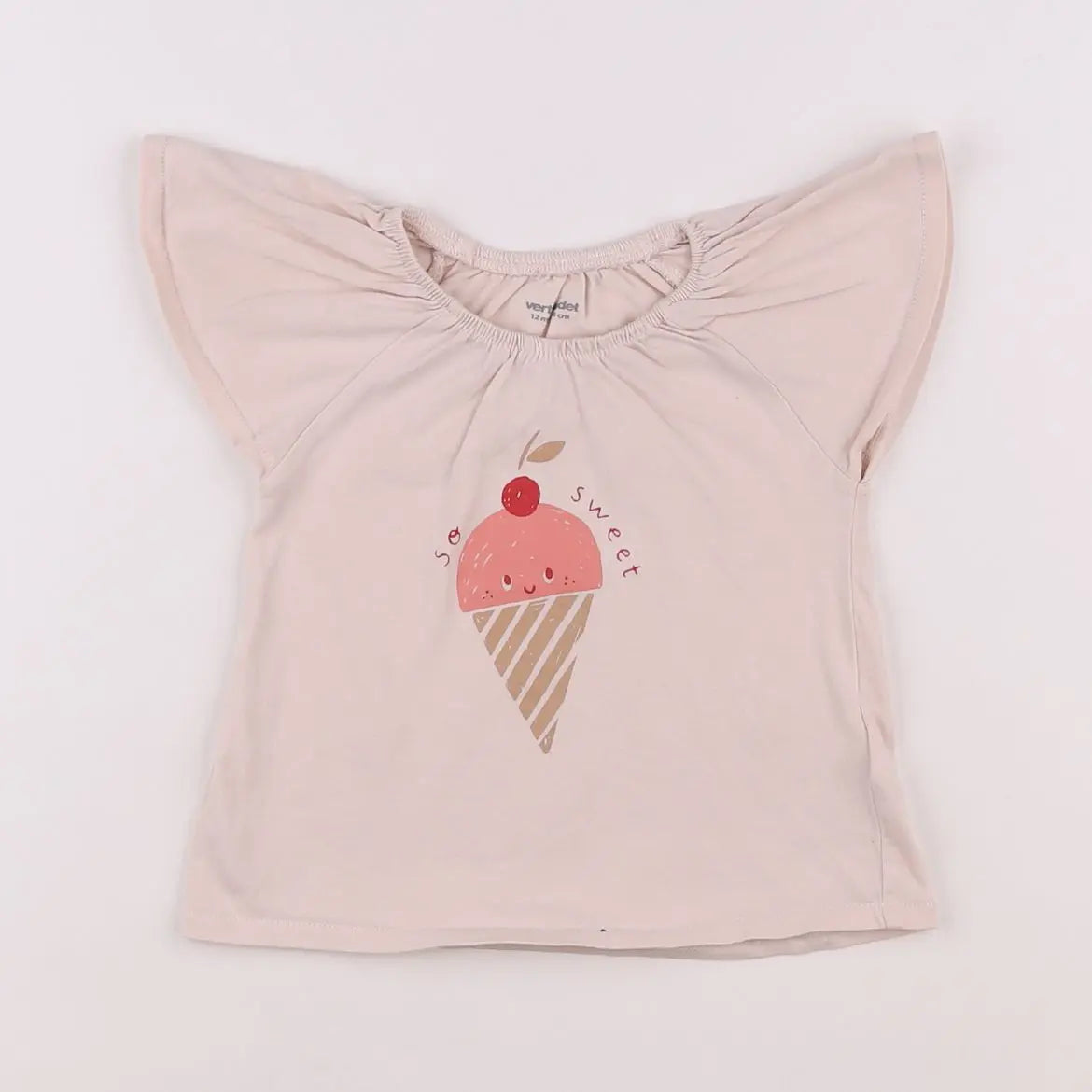 Vertbaudet - tee-shirt rose - 12 mois