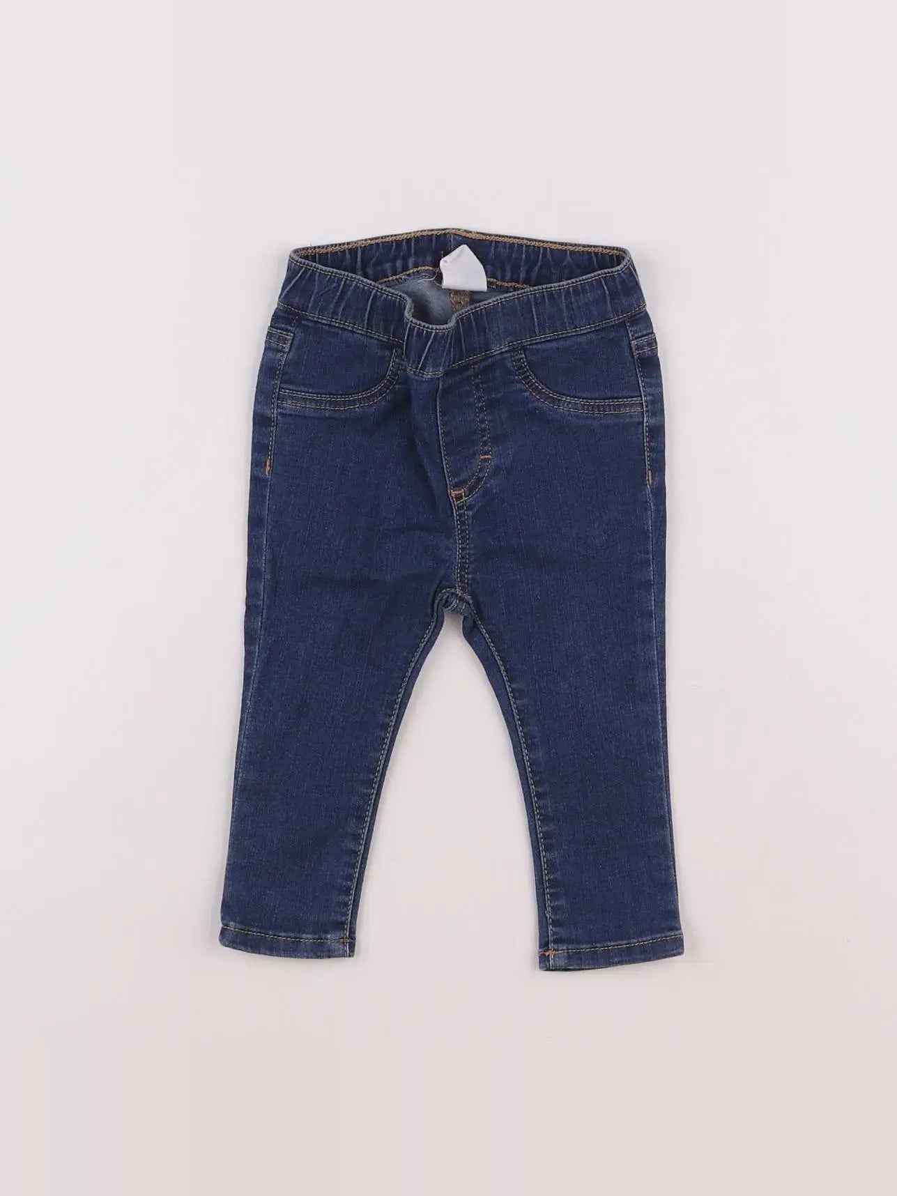 H&M - jegging bleu - 6/9 mois