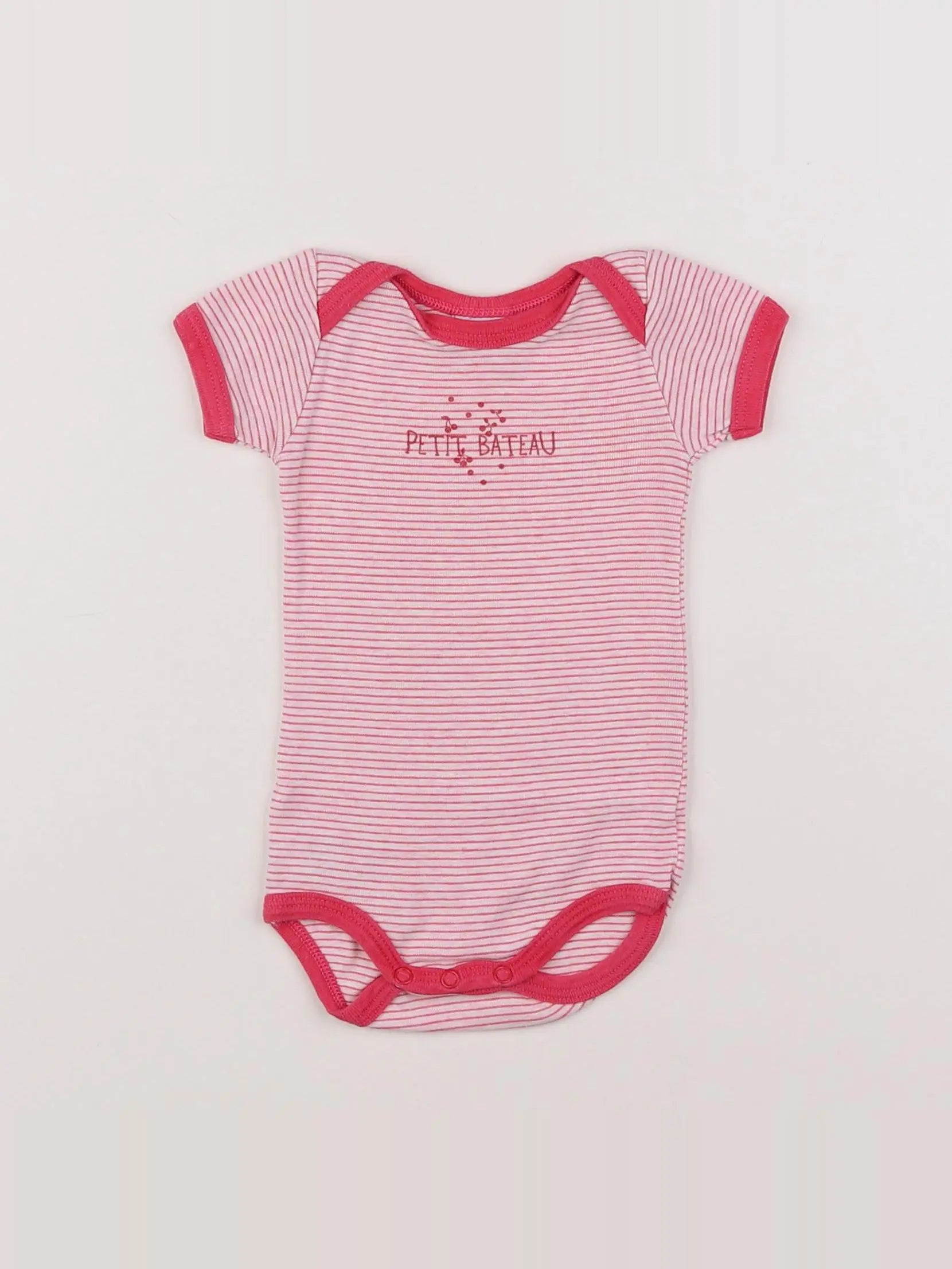 Petit Bateau - body rose - 3 mois