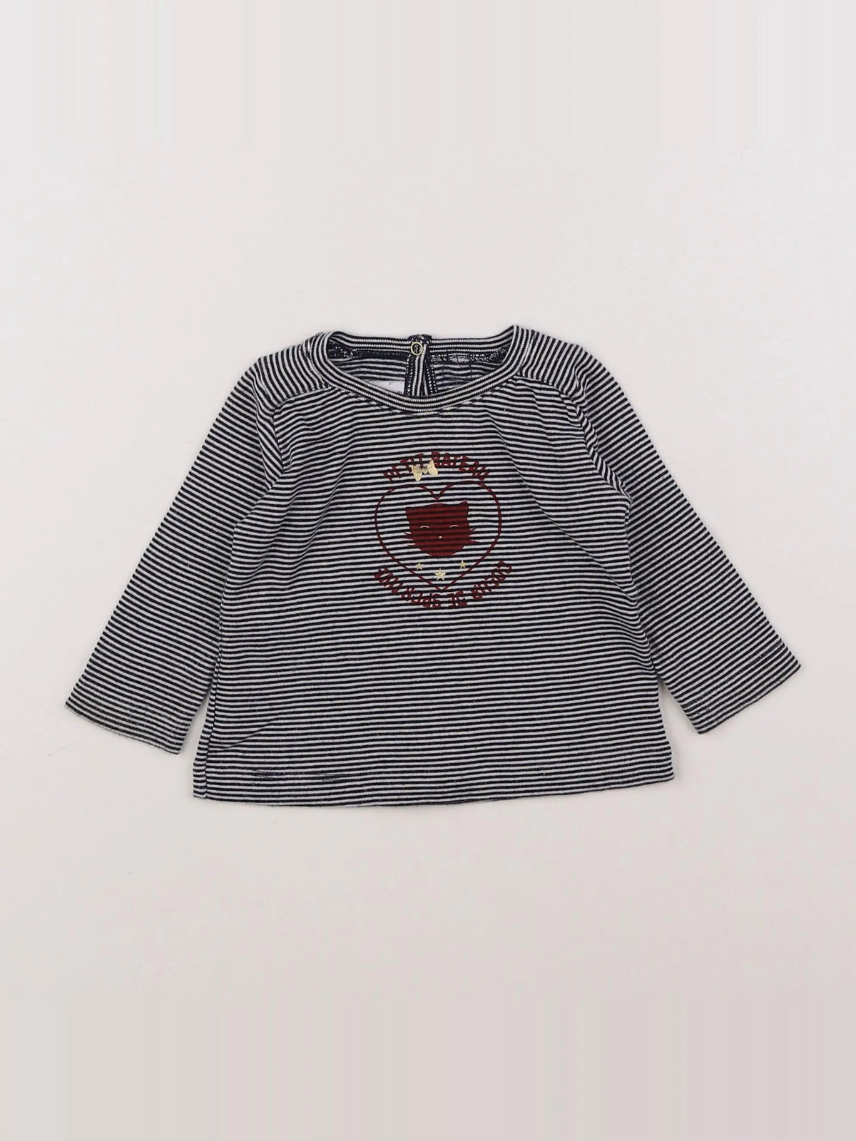 Petit Bateau - tee-shirt bleu - 6 mois