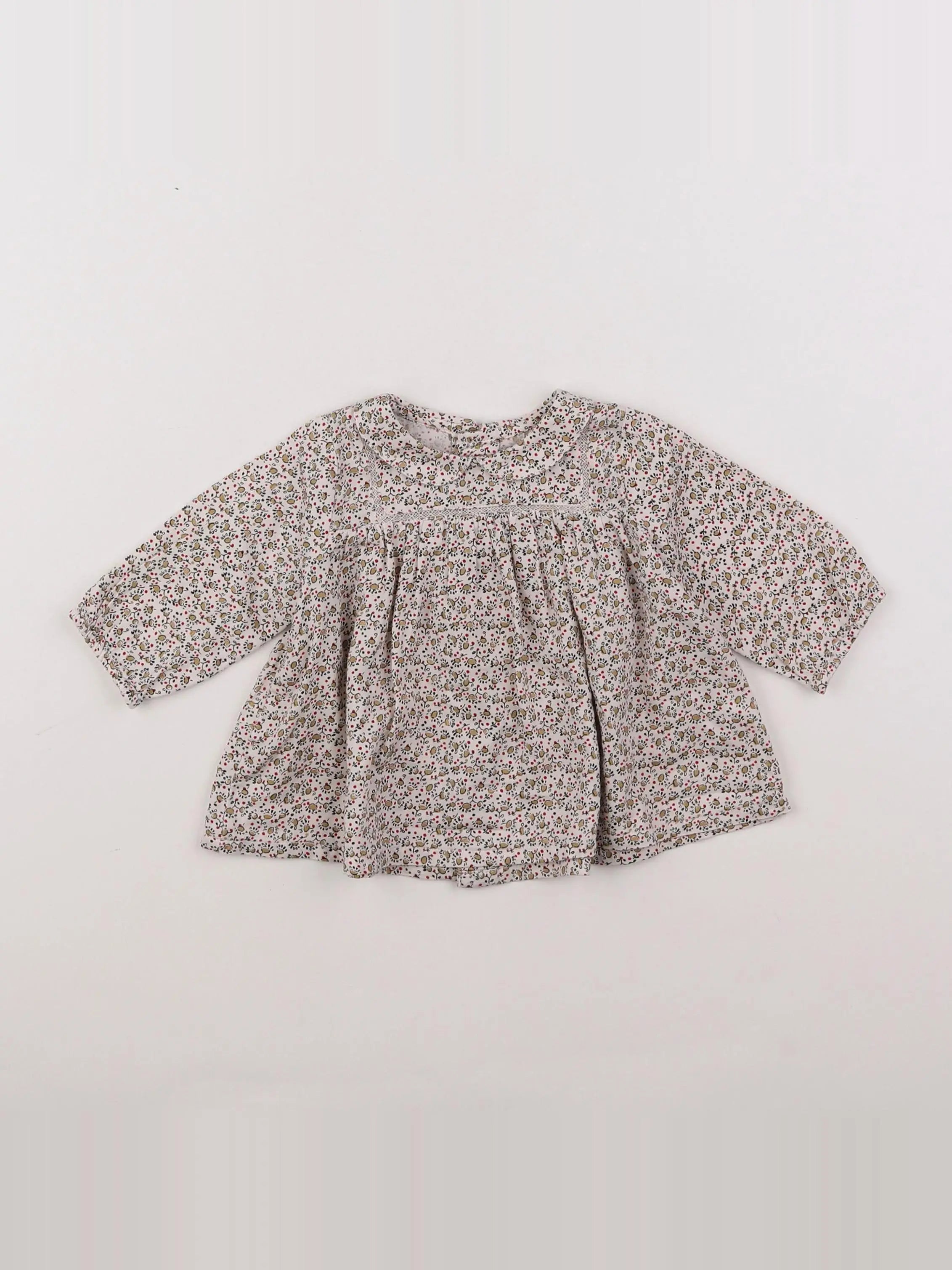 Boutchou - blouse vert - 3 mois