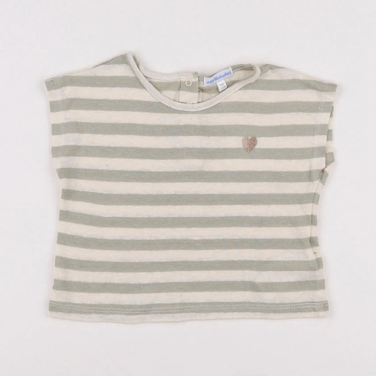 Vertbaudet - tee-shirt vert - 12 mois