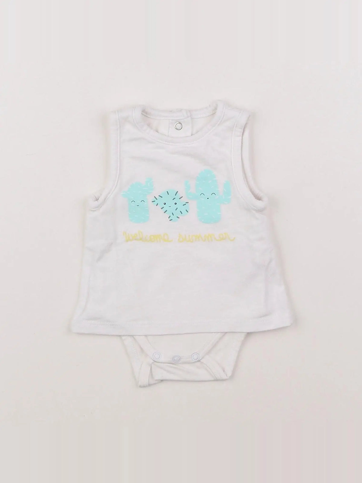 Vertbaudet - body tee-shirt blanc - 1 mois