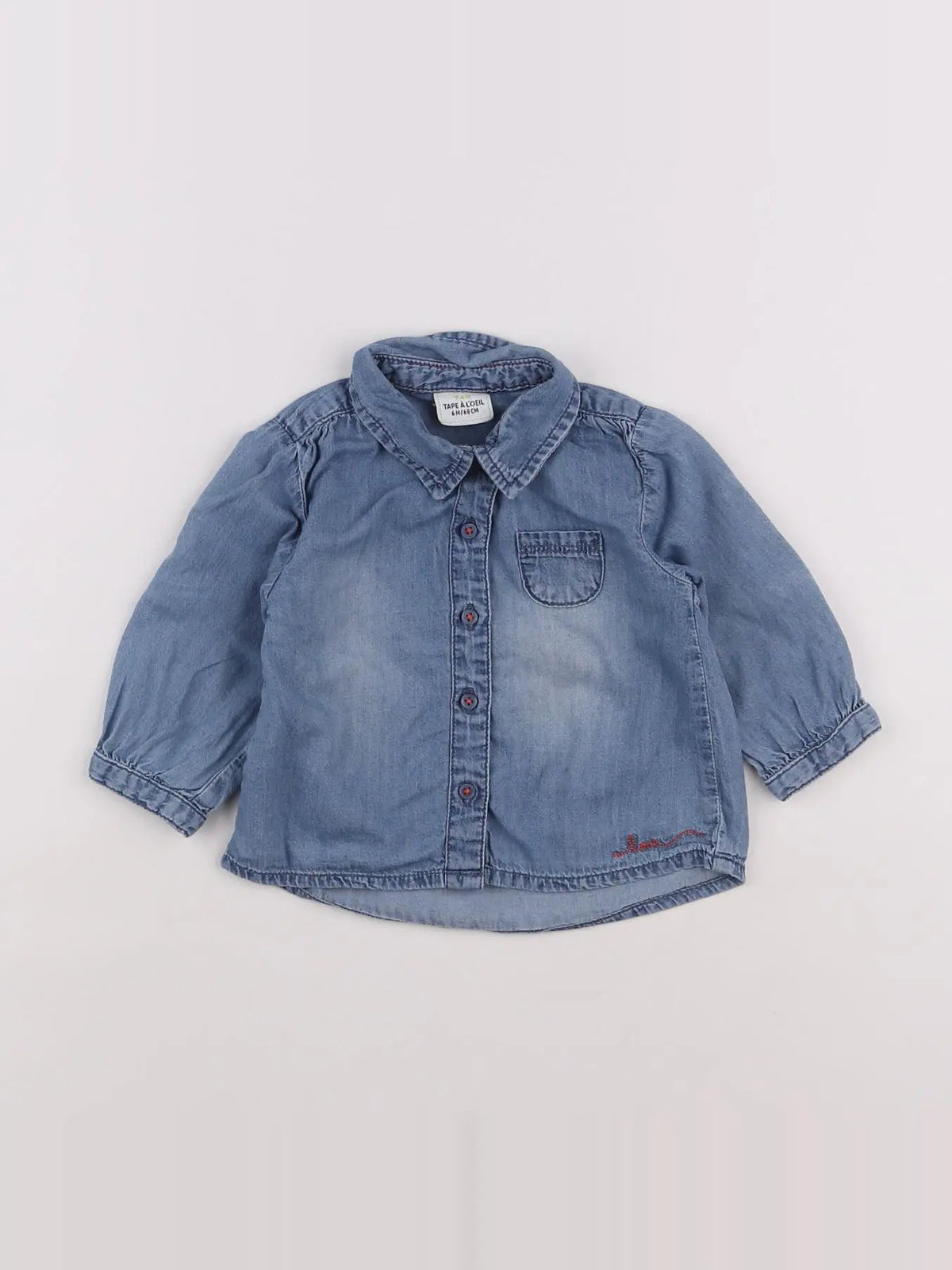 Tape à l'oeil - chemise bleu - 9 mois