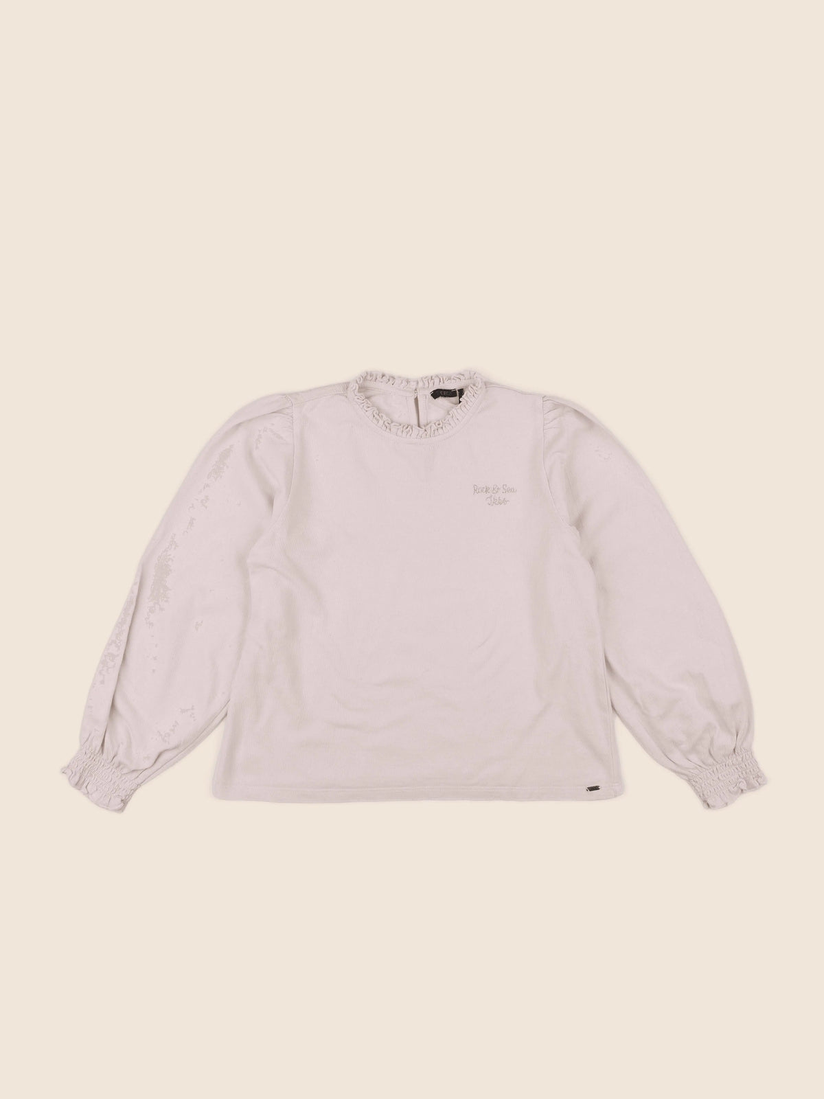 IKKS - blouse beige, argent - 10 ans
