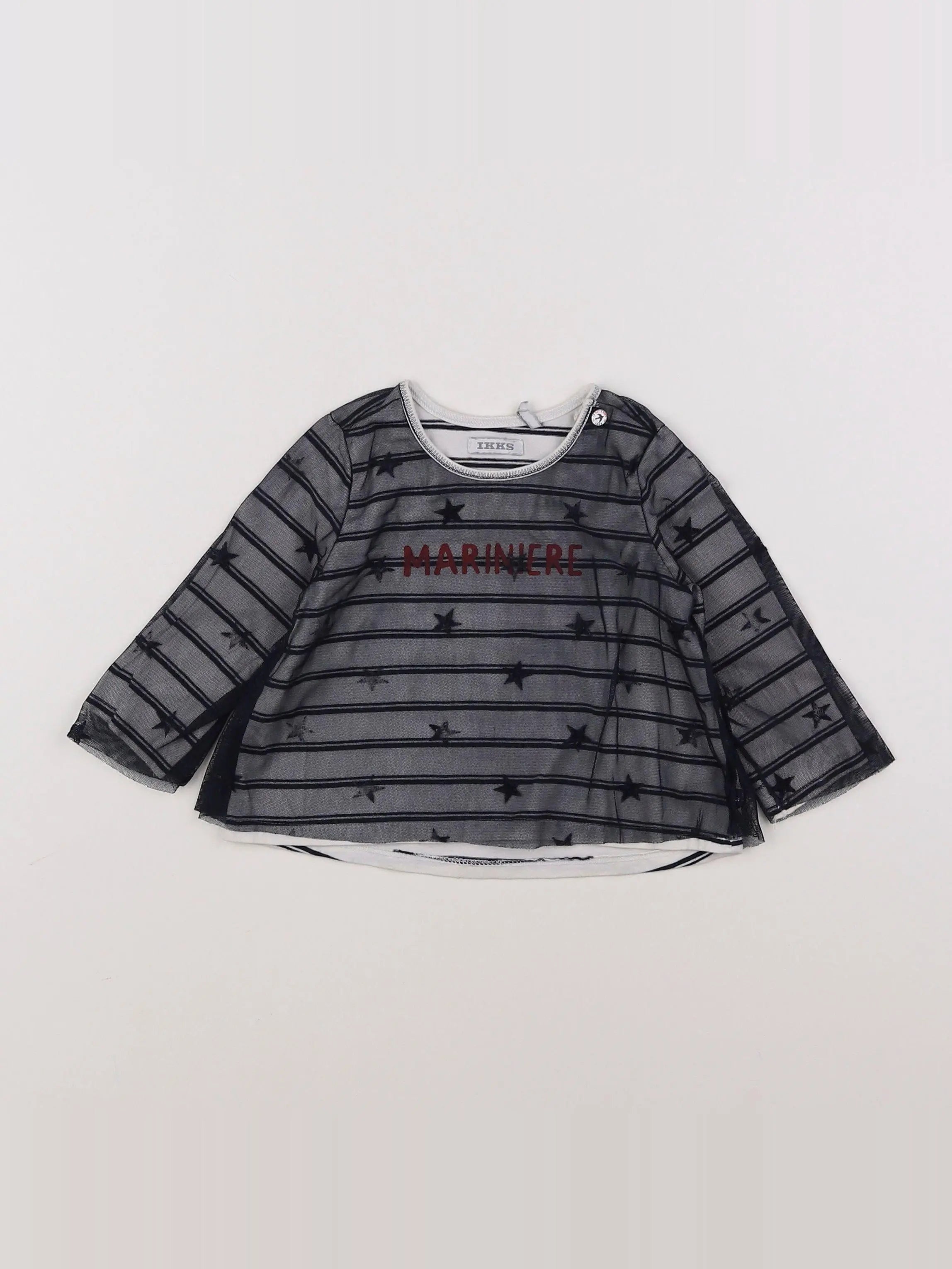 IKKS - tee-shirt bleu - 12 mois