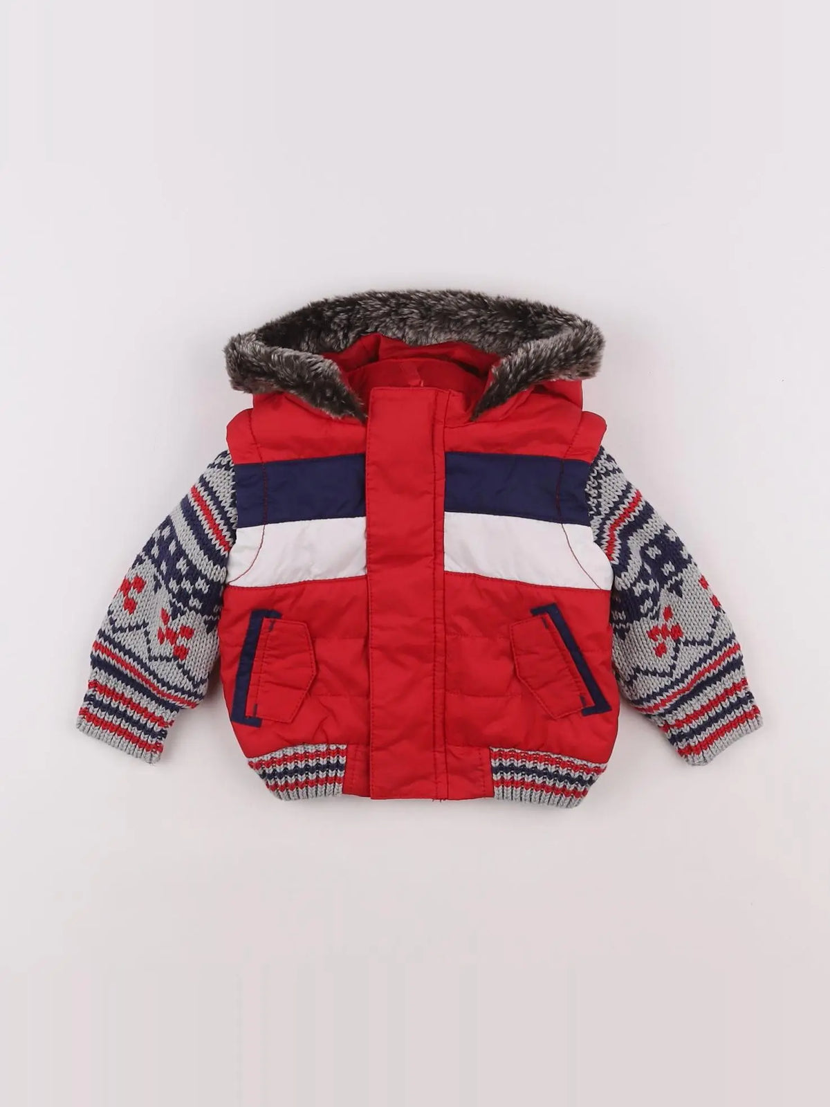 Marks & Spencer  - doudoune rouge - 3/6 mois
