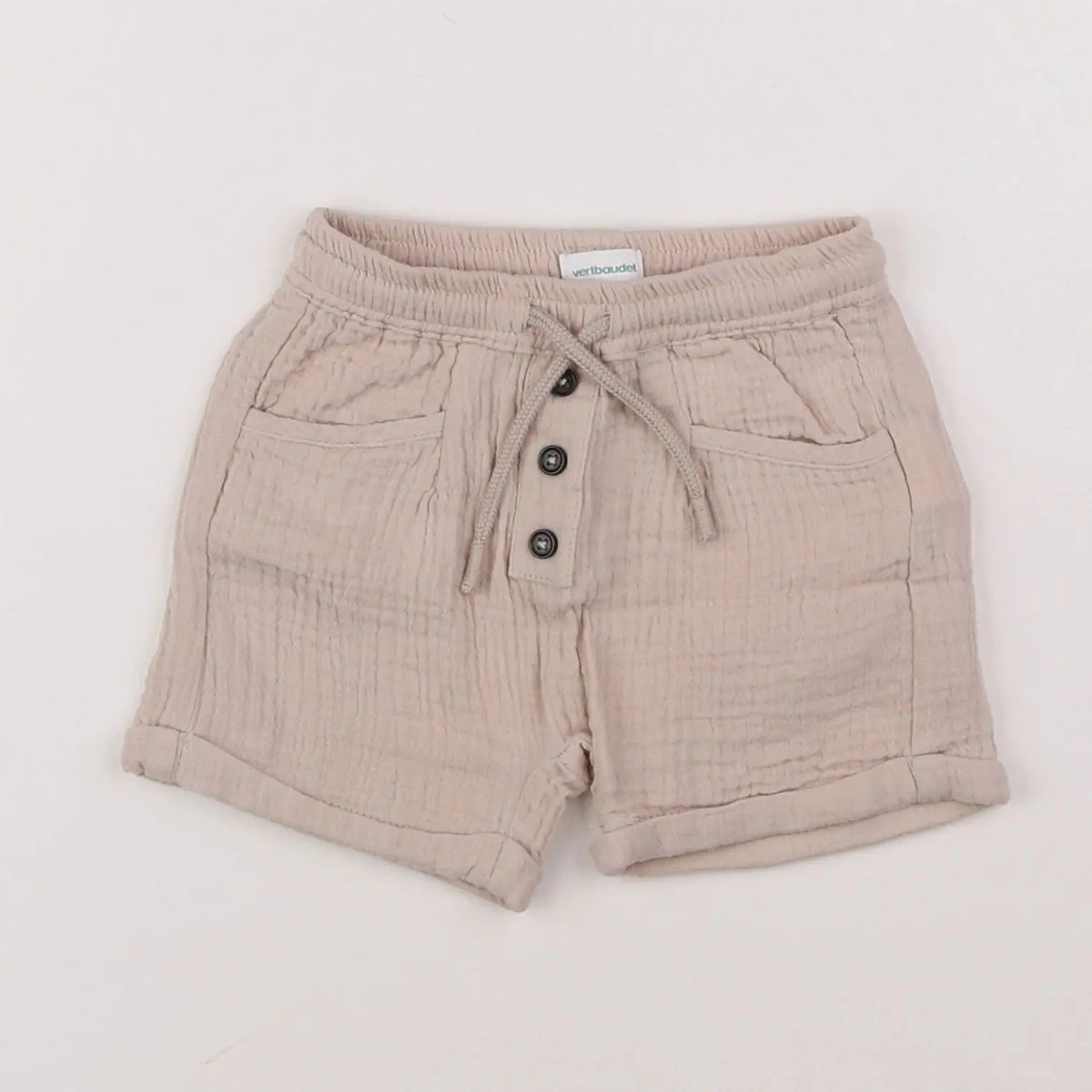 Vertbaudet - short beige - 12 mois