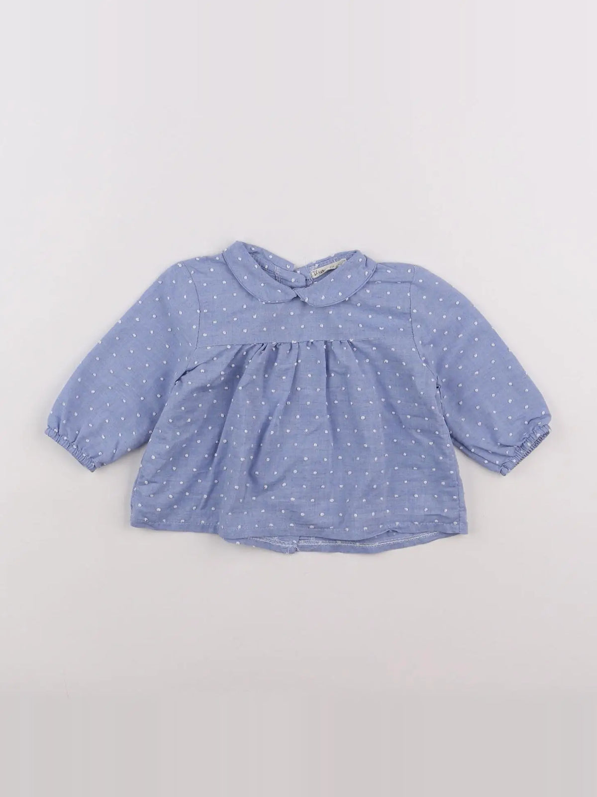 Little Cigogne - blouse bleu - 6 mois