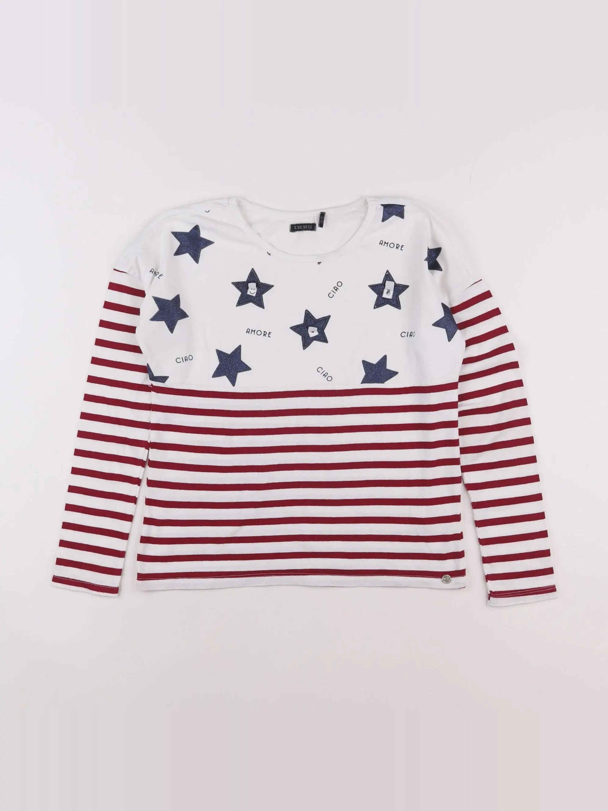 IKKS - tee-shirt blanc - 10 ans