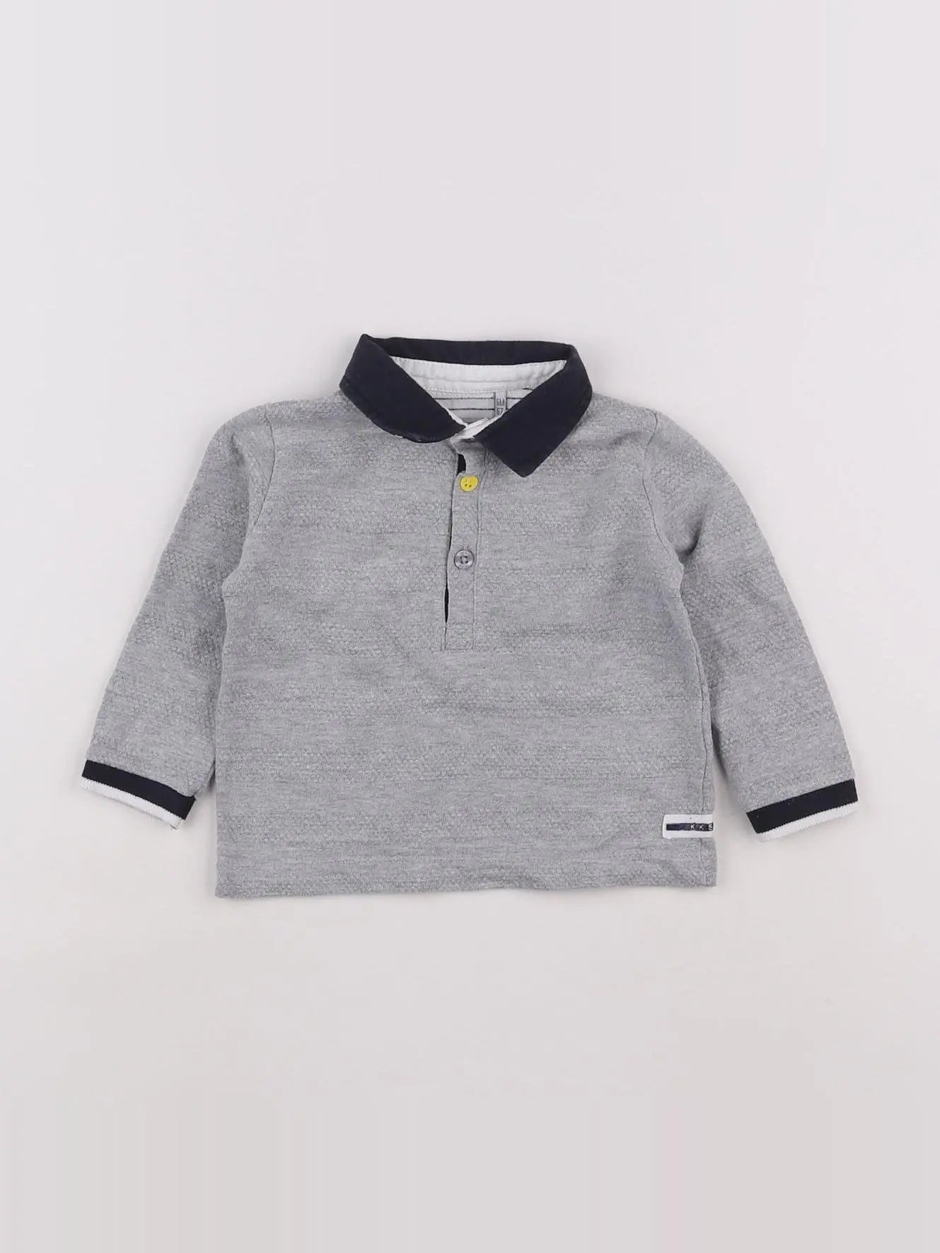 IKKS - polo imprimé au dos gris - 6 mois