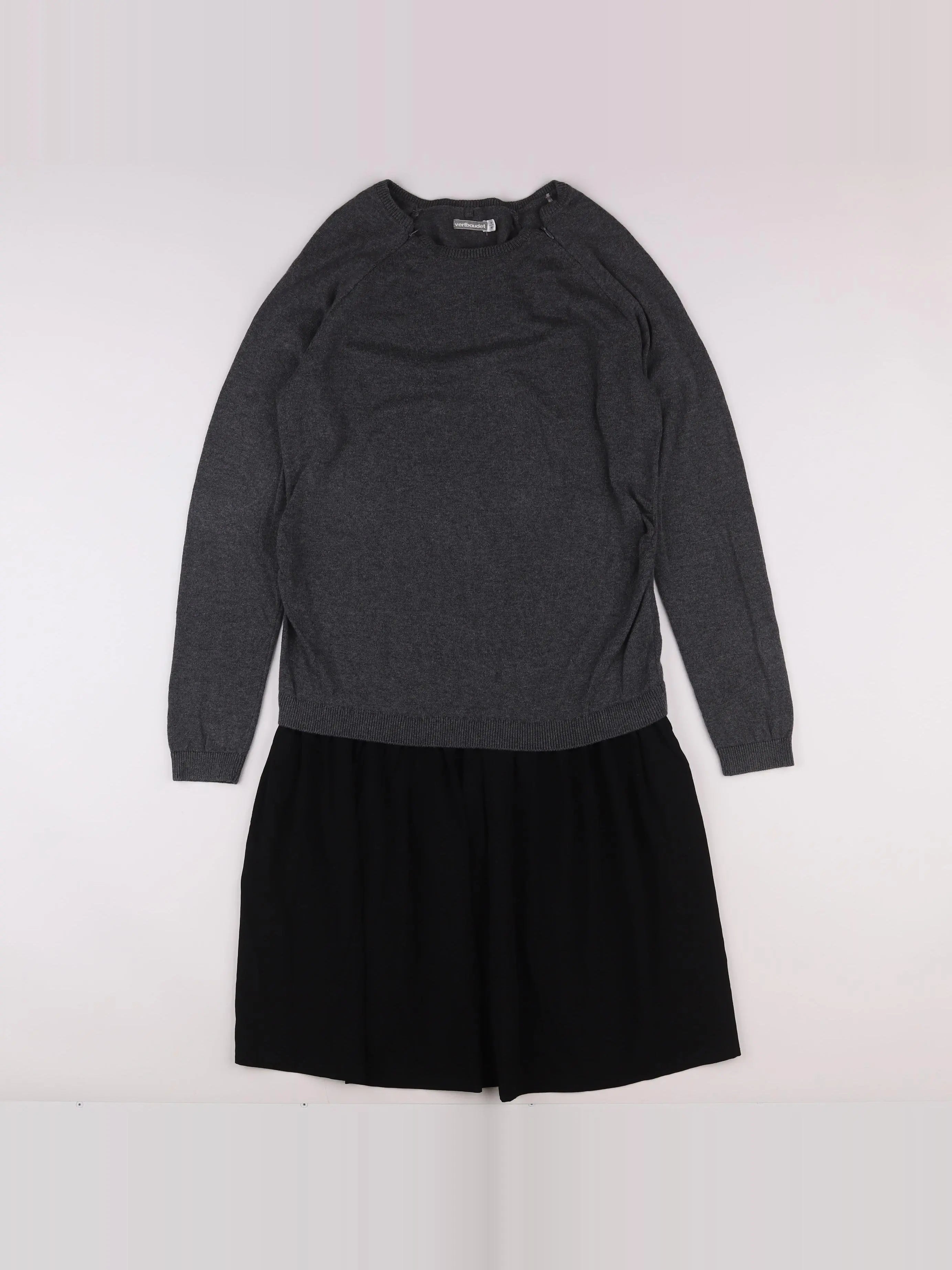 Vertbaudet - robe allaitement, grossesse gris, noir - 38 à 40