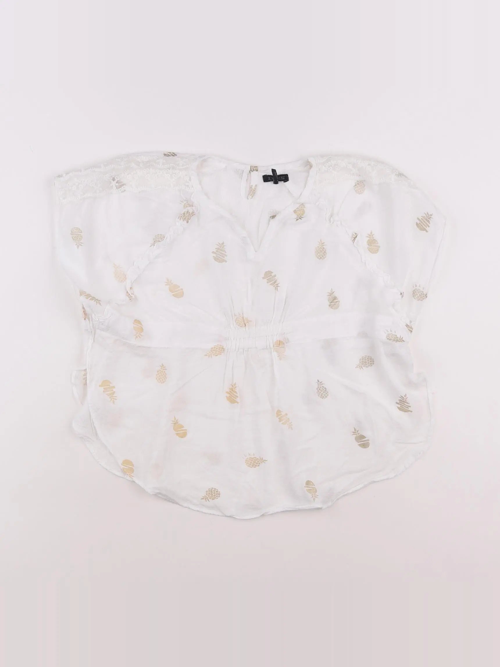 IKKS - blouse blanc - 6 ans