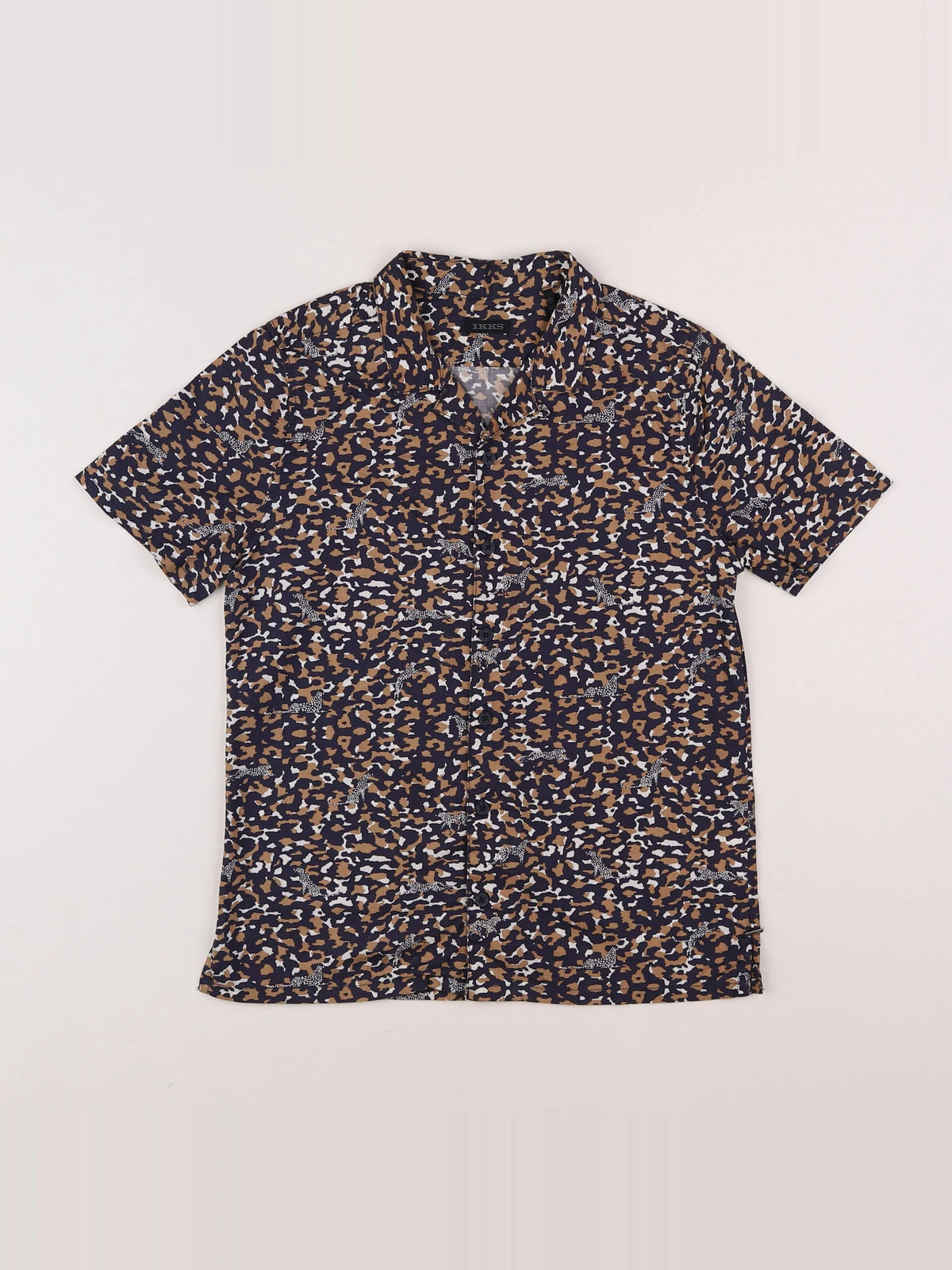 IKKS - chemise bleu, marron - 10 ans