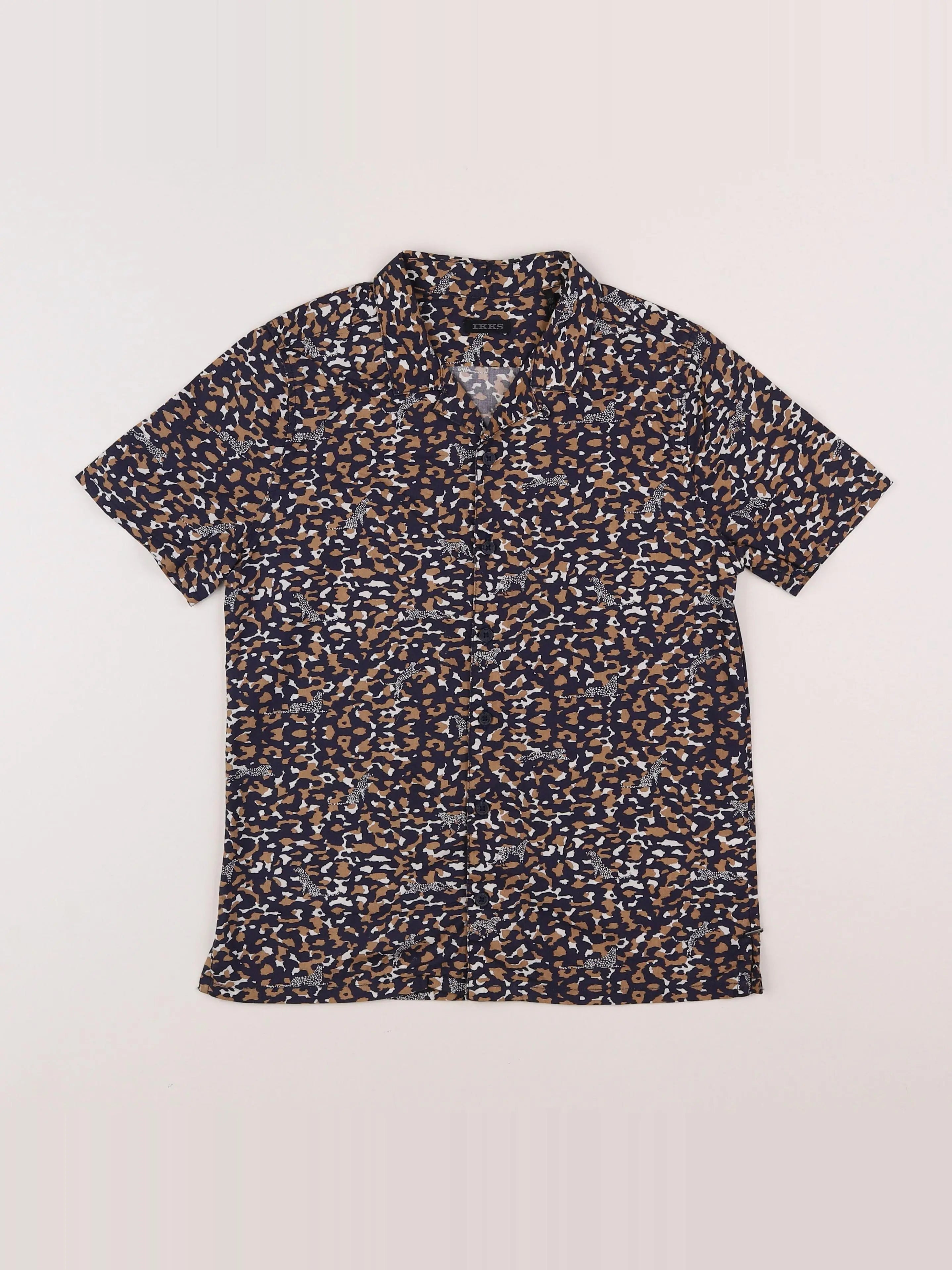 IKKS - chemise bleu, marron - 10 ans
