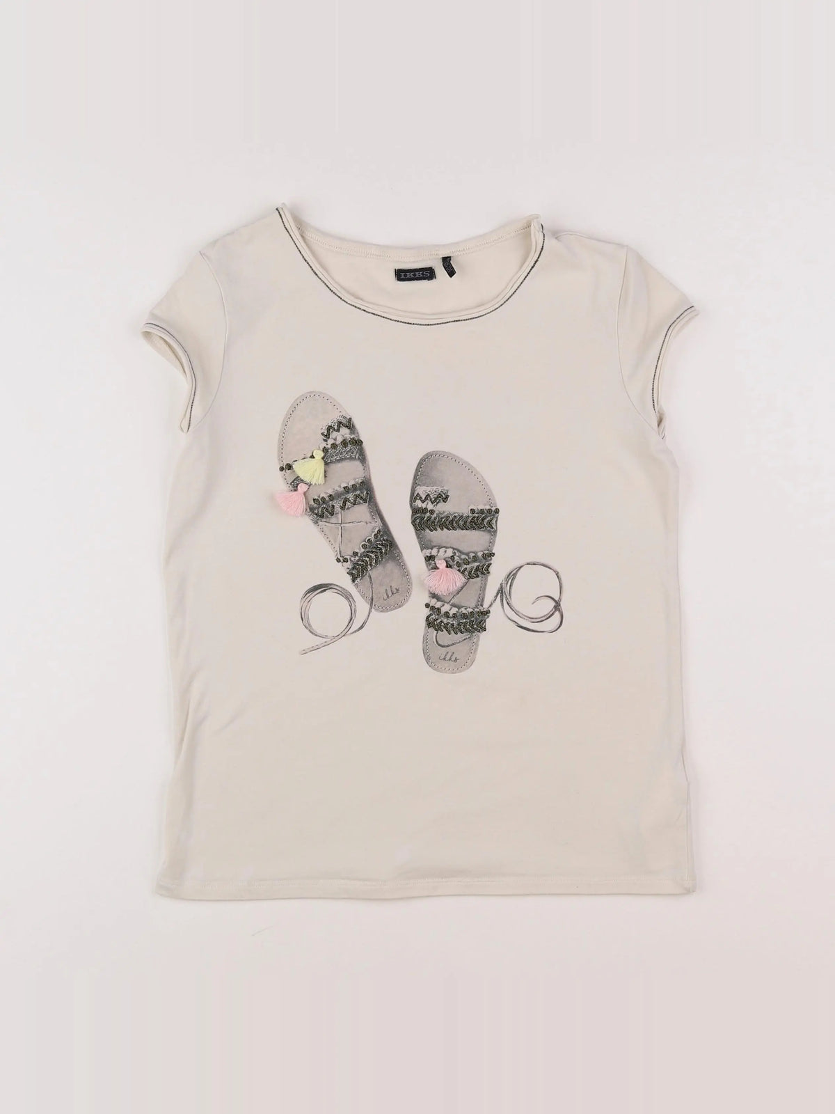 IKKS - tee-shirt beige - 12 ans
