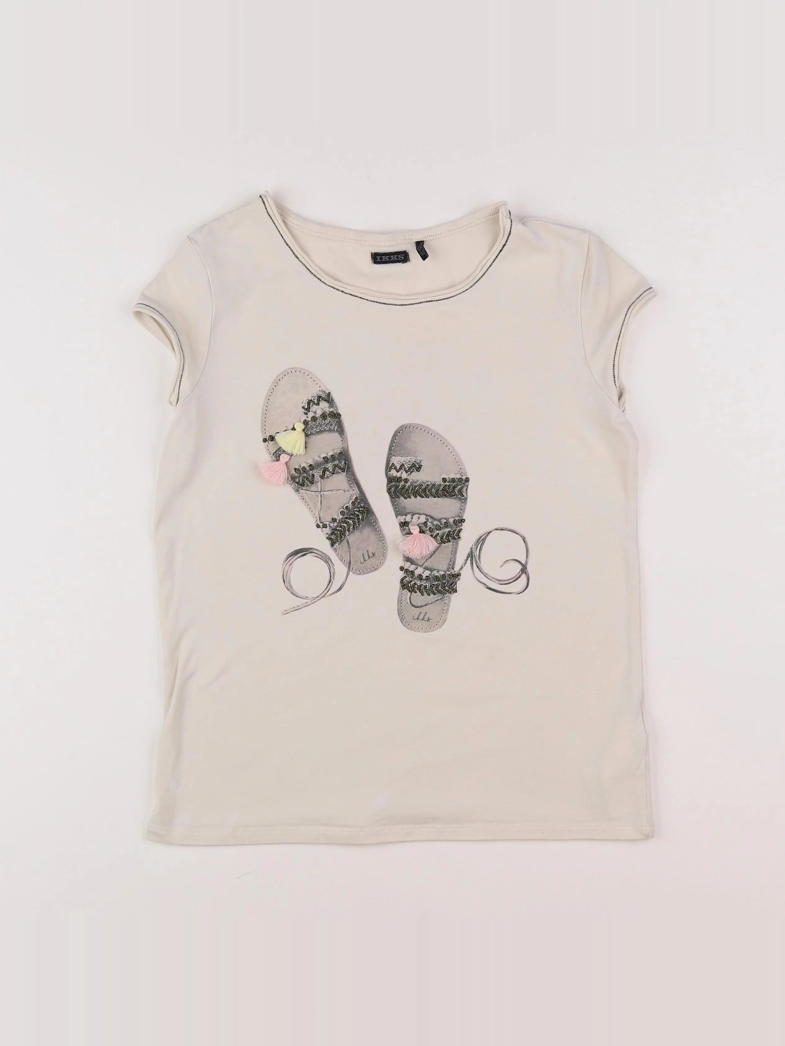 IKKS - tee-shirt beige - 12 ans