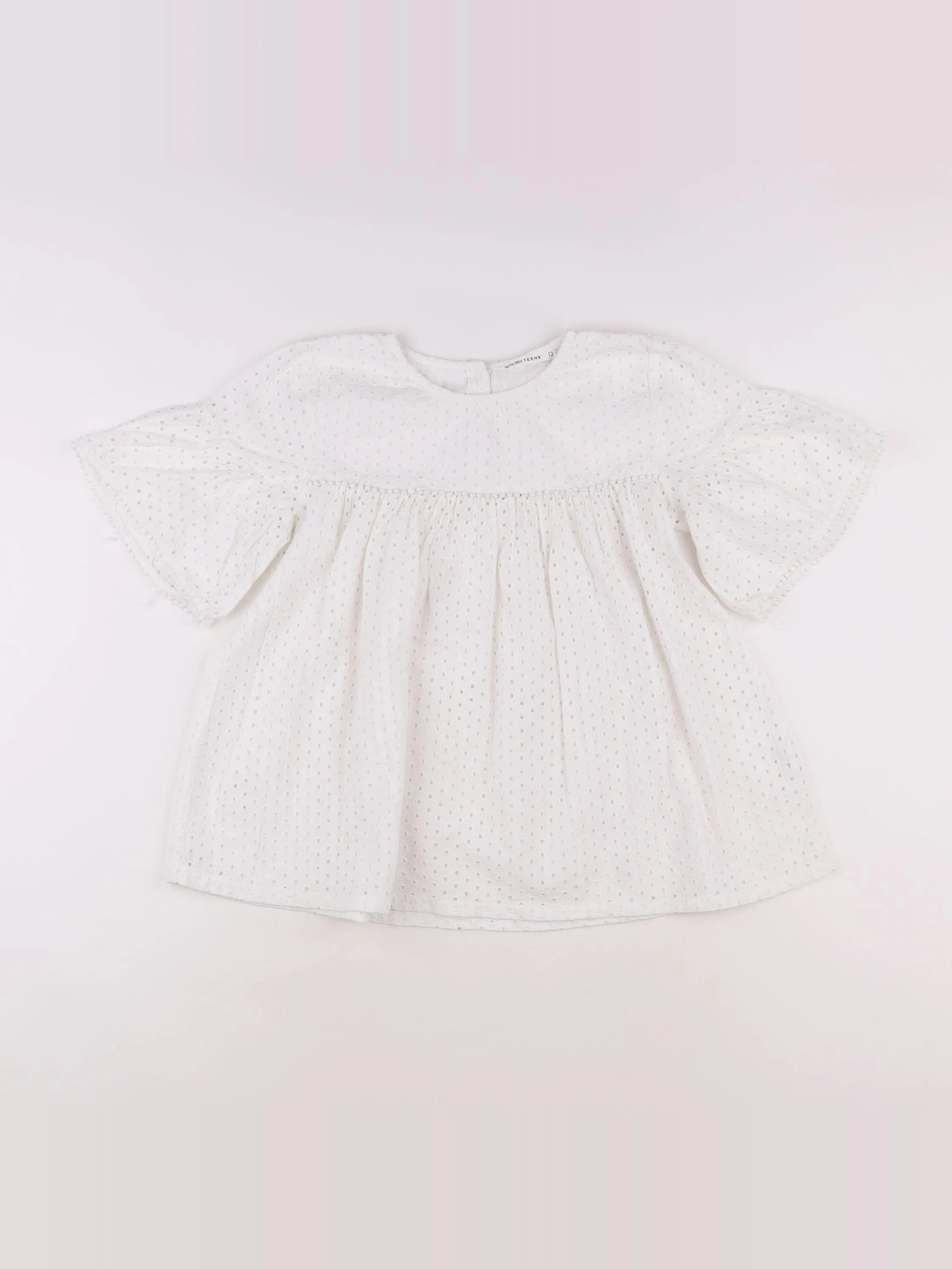 Monoprix - blouse blanc - 12 ans