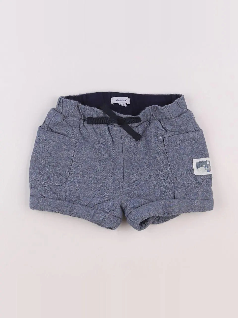 Absorba - short doublé bleu - 12 mois