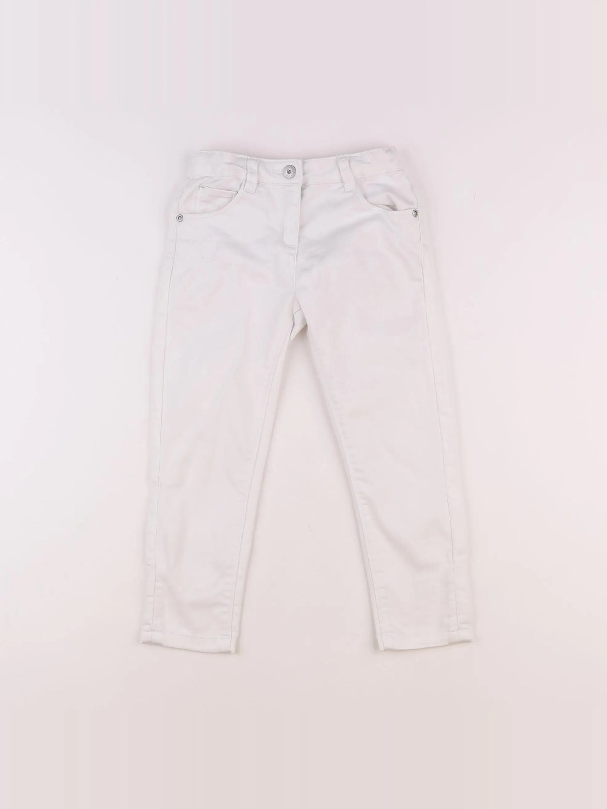 Vertbaudet - pantalon blanc - 7 ans