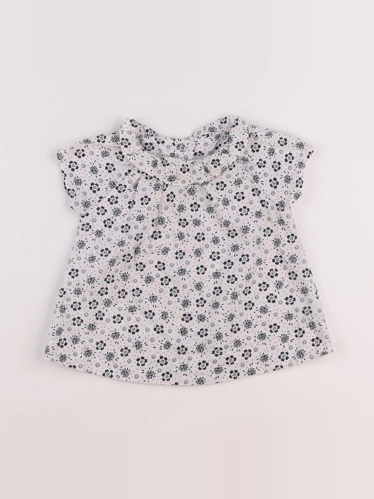 Petit Bateau - blouse bleu - 12 mois