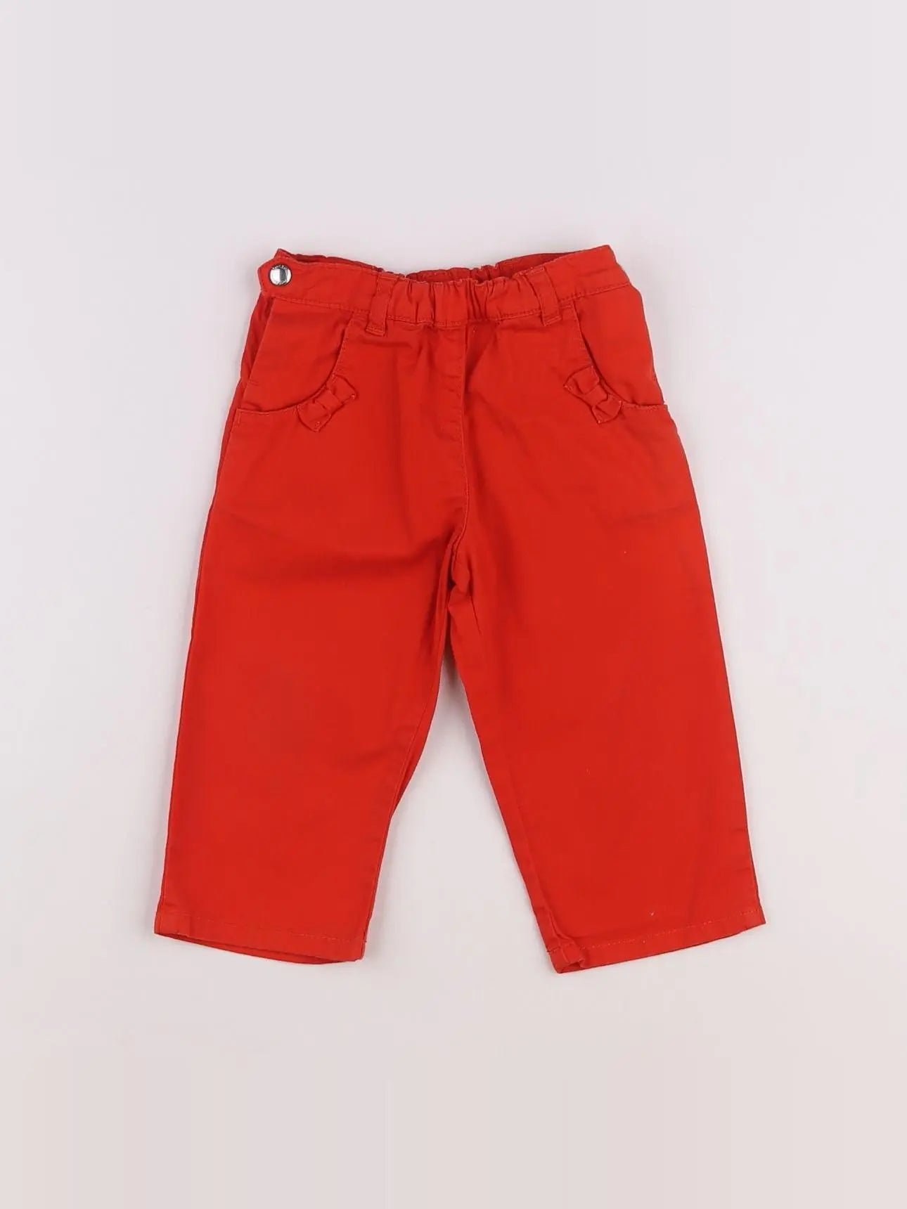 Petit Bateau - pantalon rouge - 12 mois