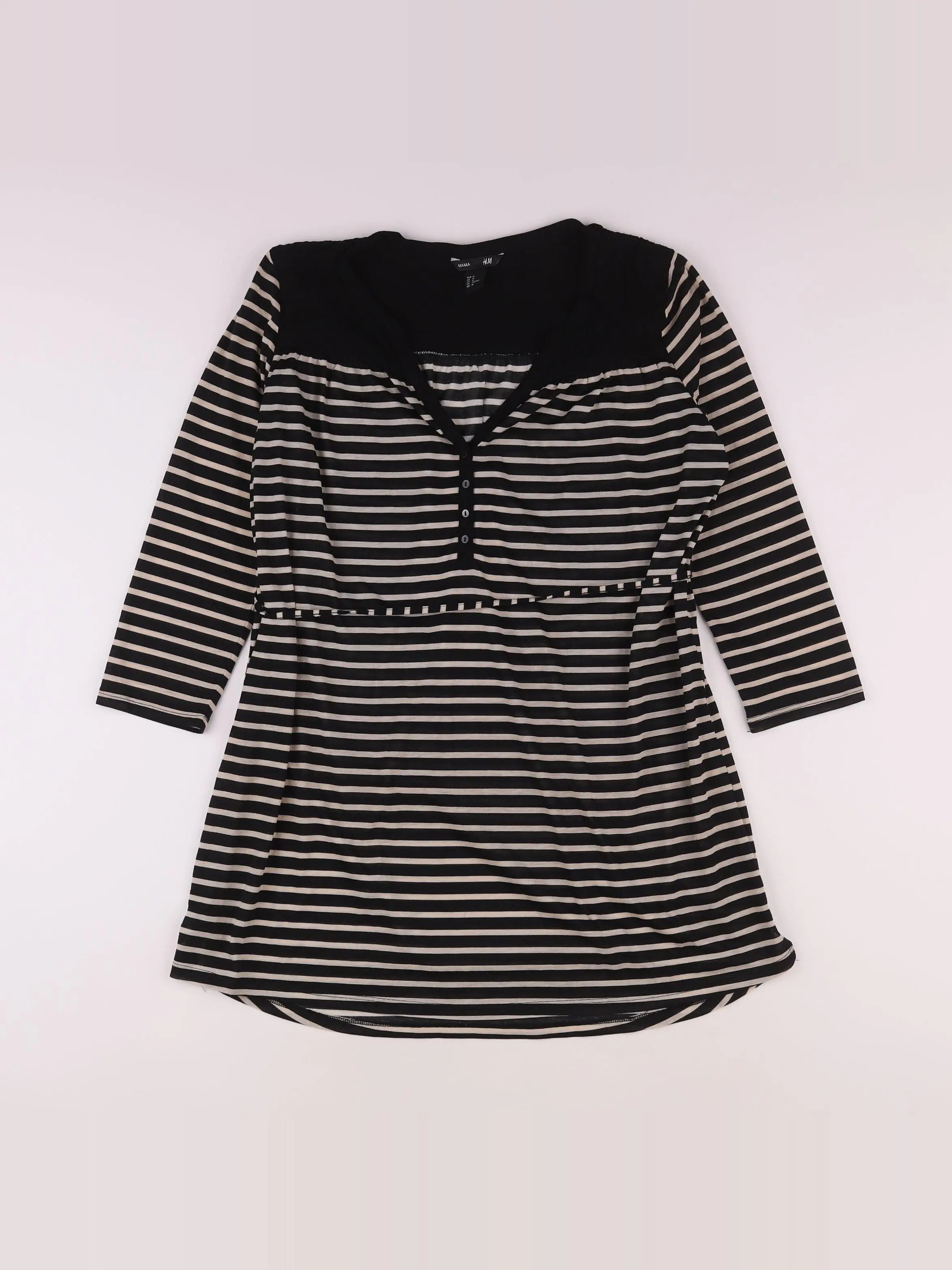 H&M - robe grossesse beige, noir - 40 à 42