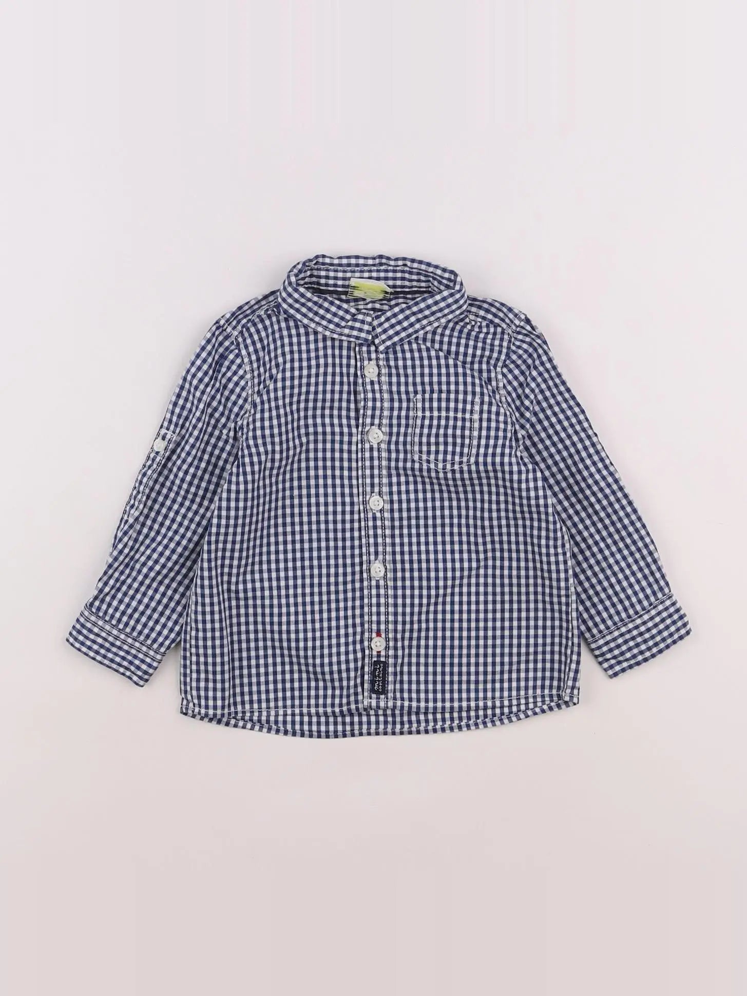 Tape à l'oeil - chemise blanc, bleu - 18 mois